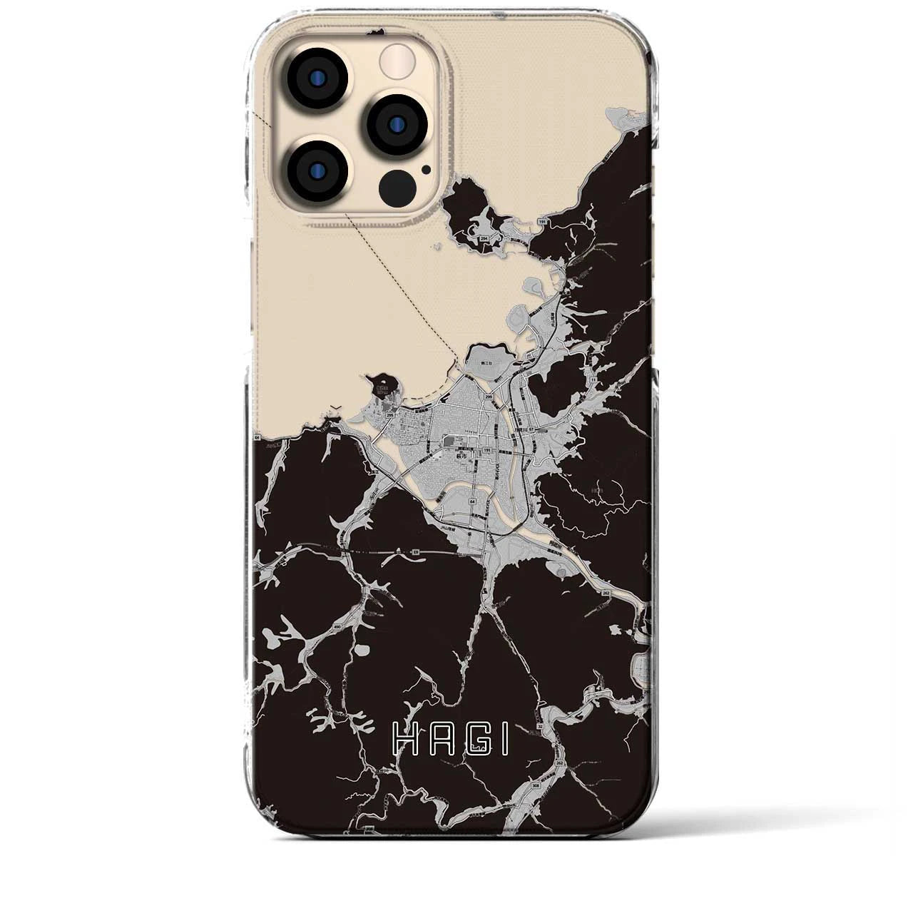 【萩(山口県)】地図柄iPhoneケース(クリアタイプ)