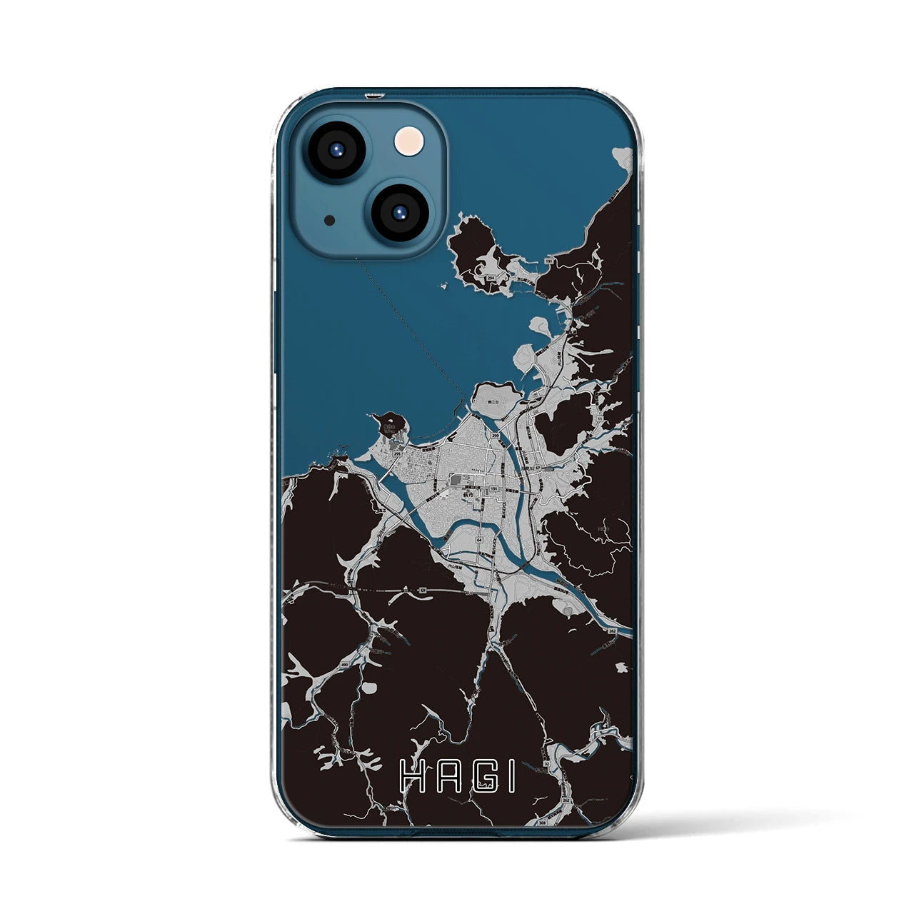 【萩(山口県)】地図柄iPhoneケース(クリアタイプ)