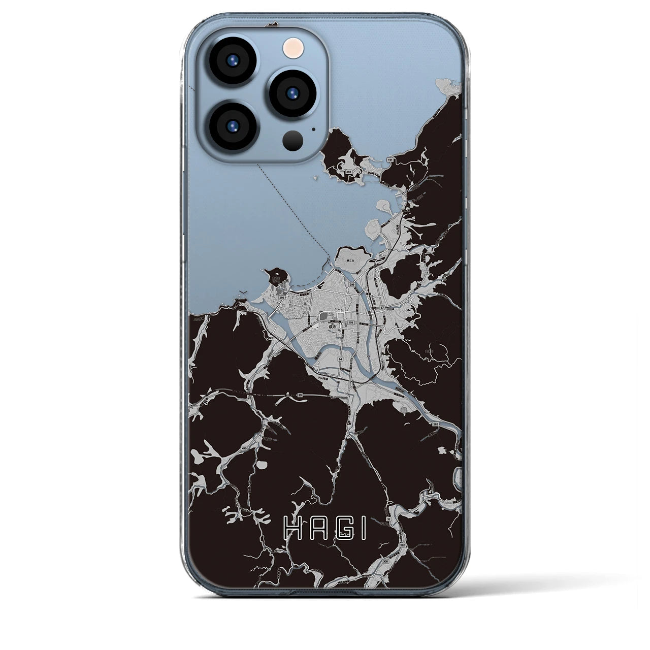 【萩(山口県)】地図柄iPhoneケース(クリアタイプ)