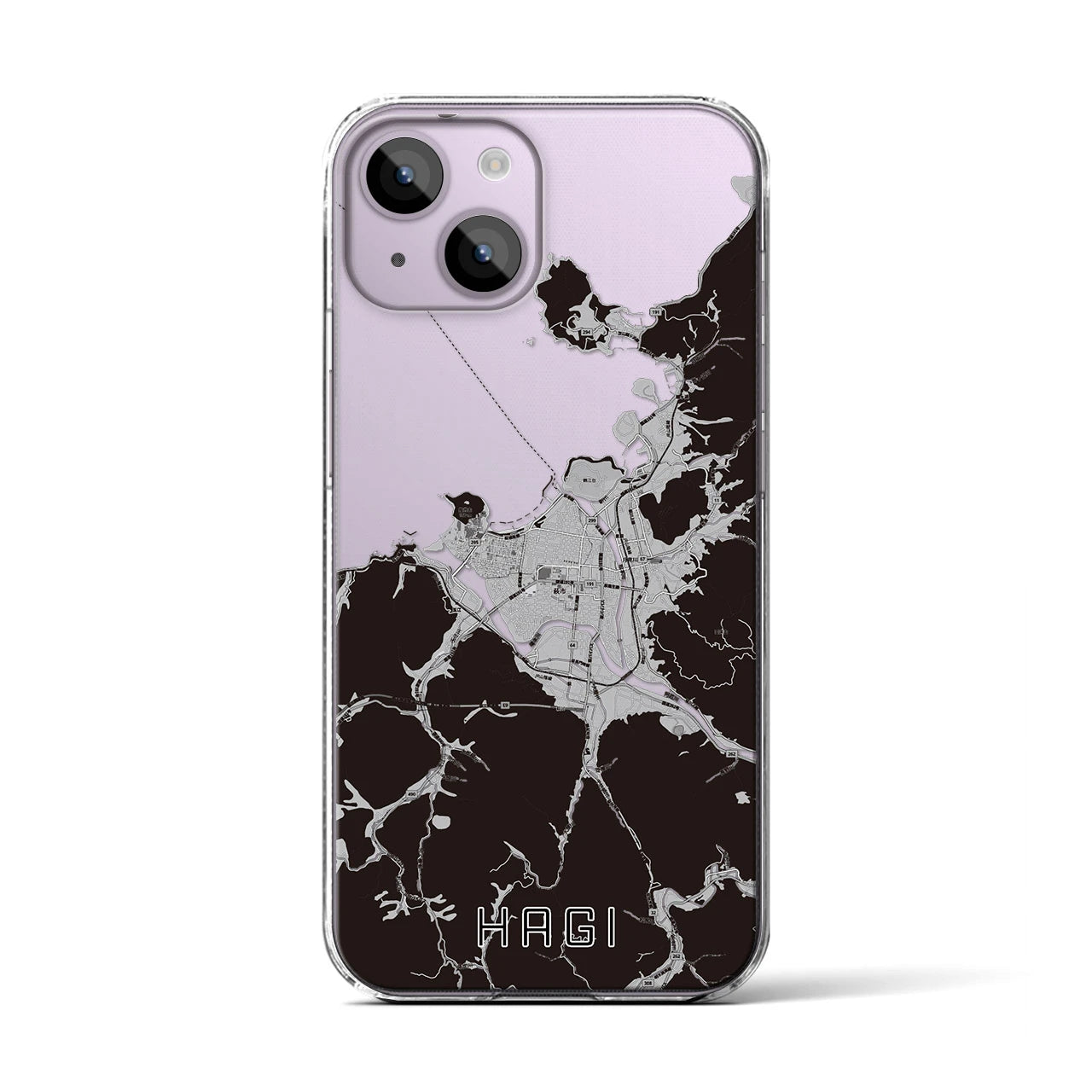 【萩(山口県)】地図柄iPhoneケース(クリアタイプ)