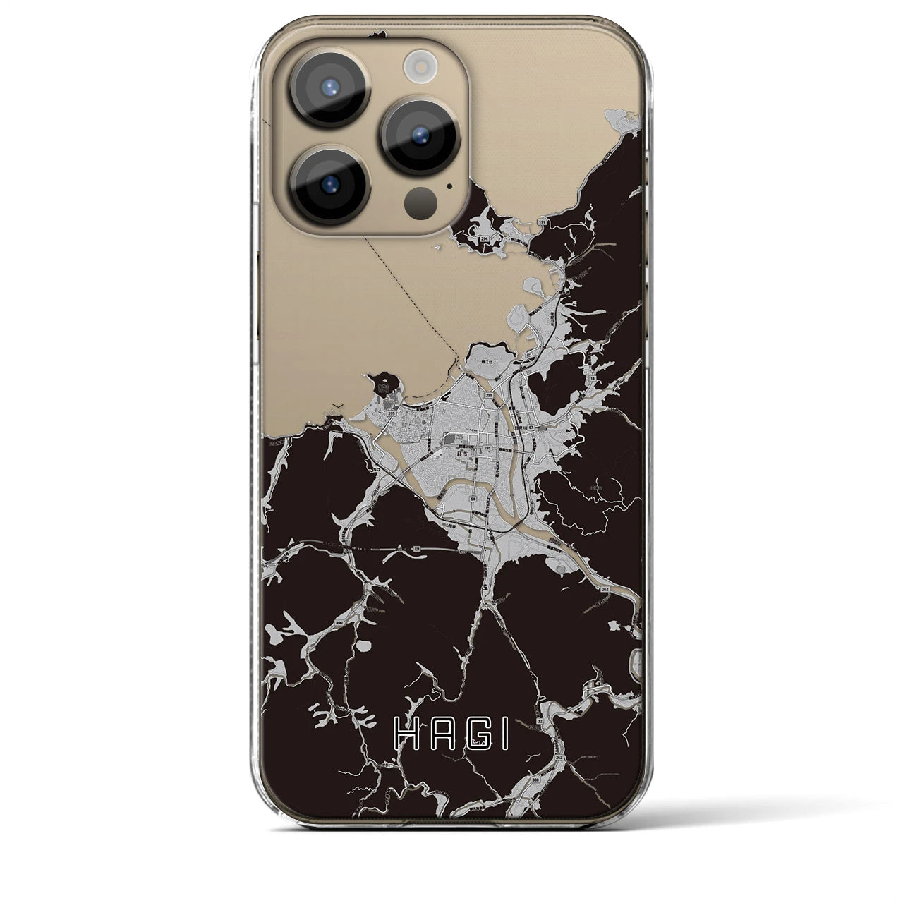 【萩(山口県)】地図柄iPhoneケース(クリアタイプ)