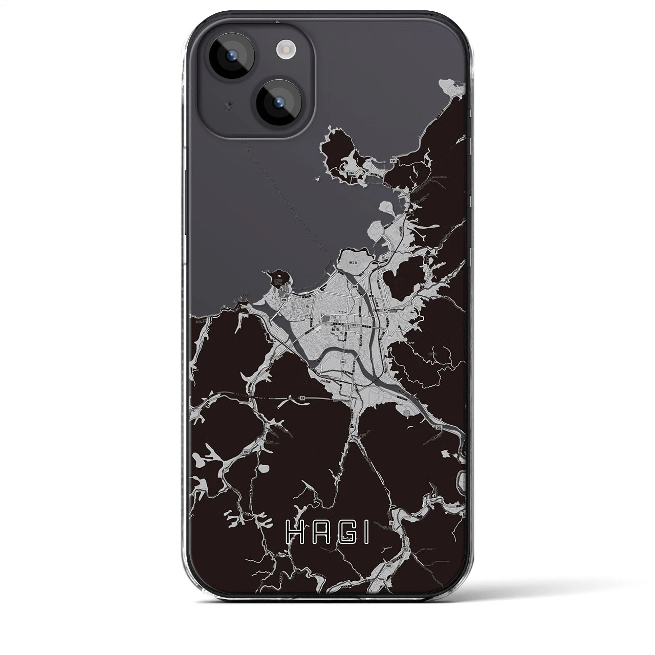 【萩(山口県)】地図柄iPhoneケース(クリアタイプ)