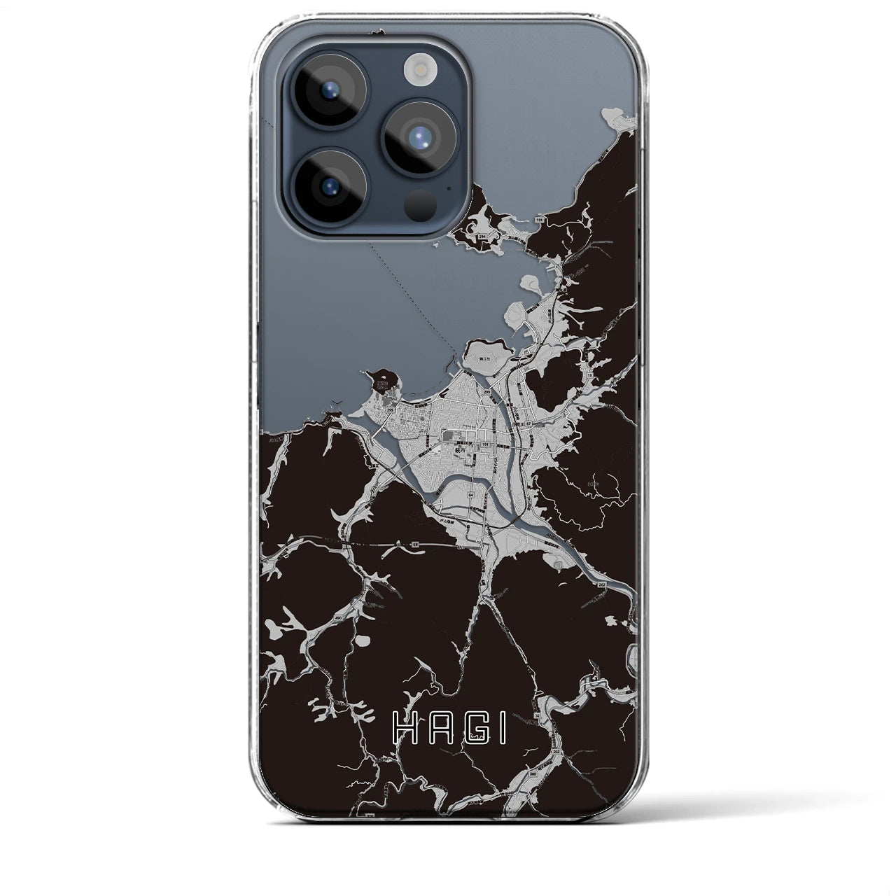 【萩(山口県)】地図柄iPhoneケース(クリアタイプ)