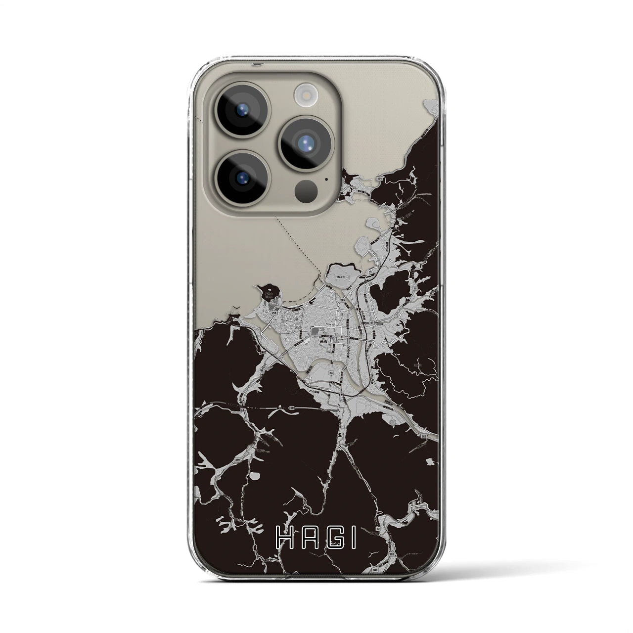 【萩(山口県)】地図柄iPhoneケース(クリアタイプ)