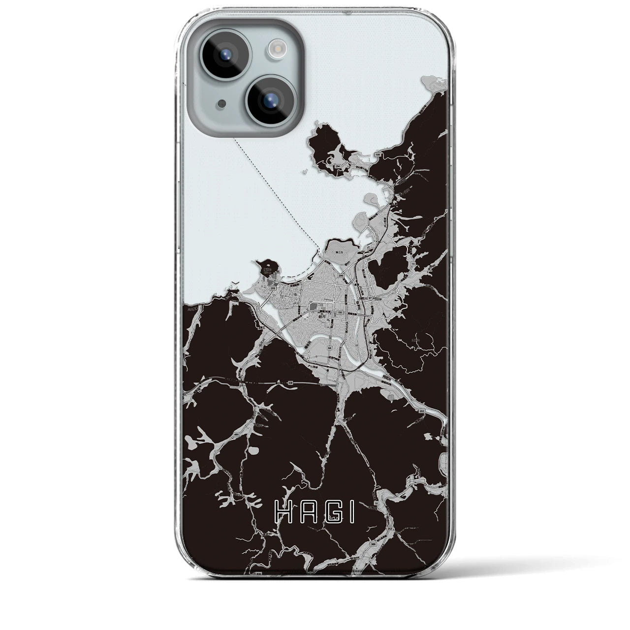 【萩(山口県)】地図柄iPhoneケース(クリアタイプ)