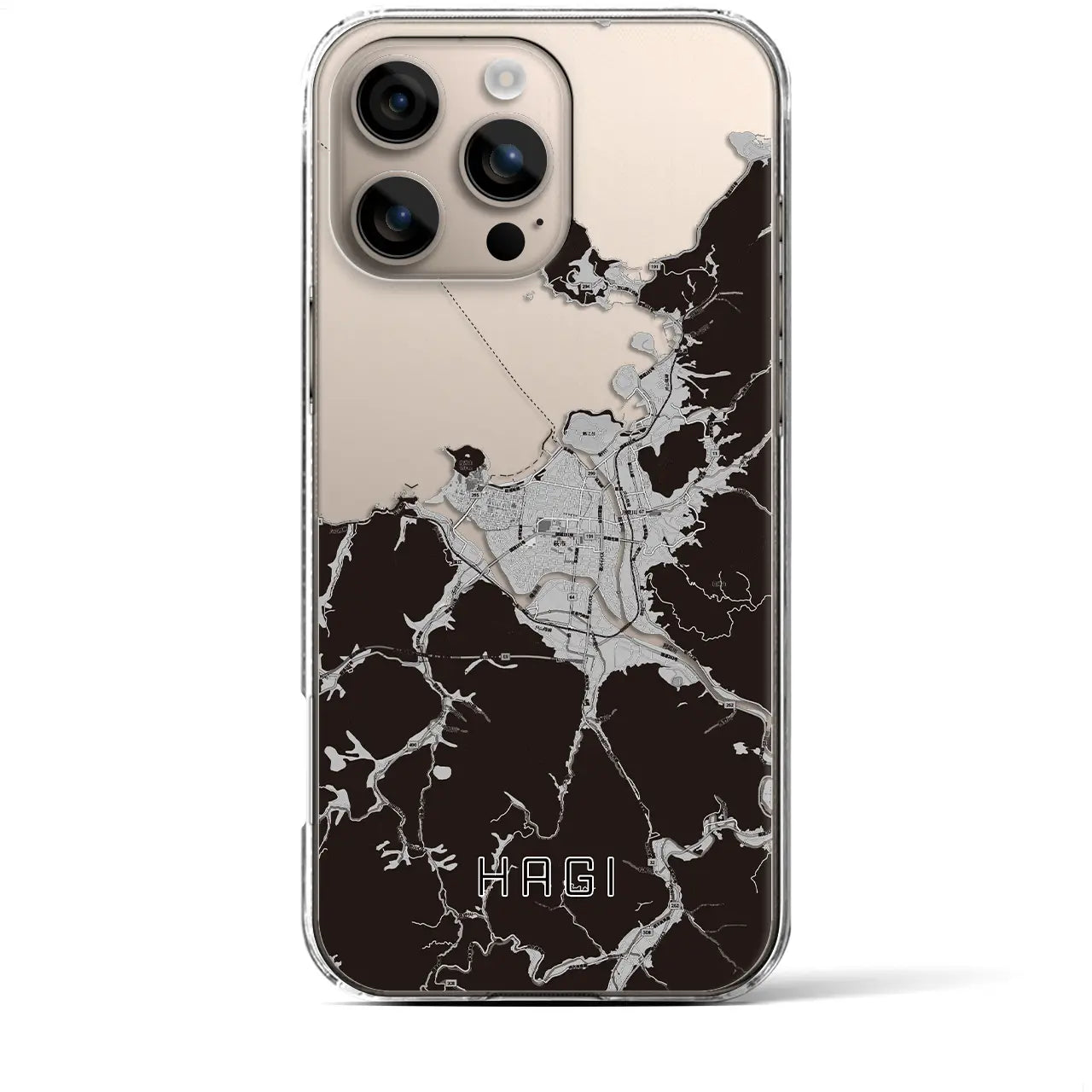 【萩(山口県)】地図柄iPhoneケース(クリアタイプ)