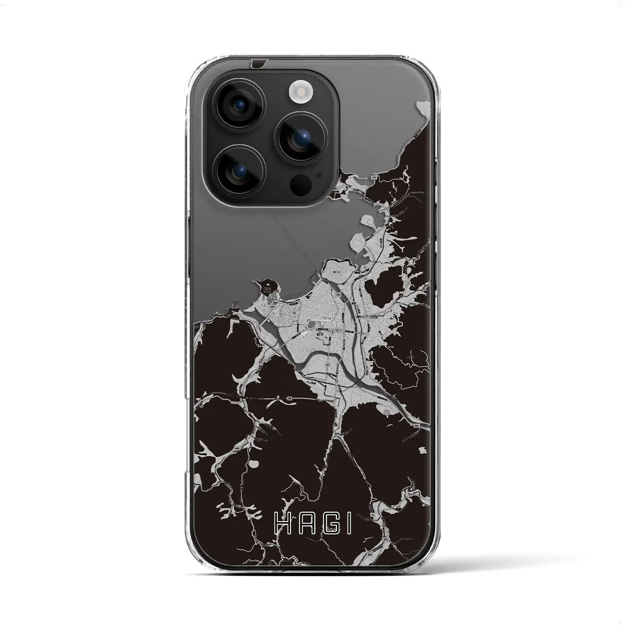 【萩(山口県)】地図柄iPhoneケース(クリアタイプ)