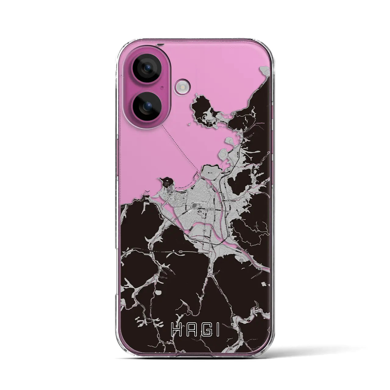 【萩(山口県)】地図柄iPhoneケース(クリアタイプ)