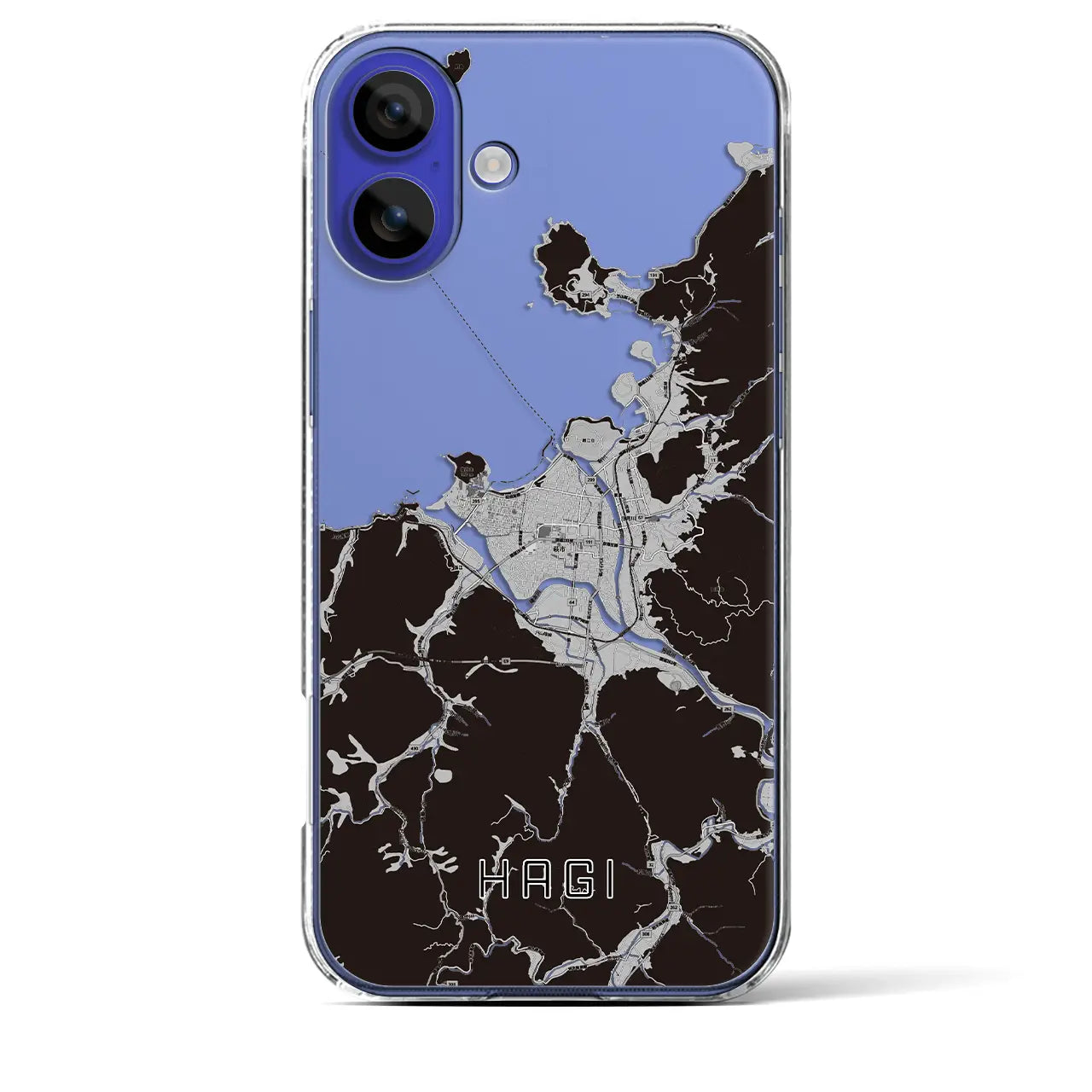 【萩(山口県)】地図柄iPhoneケース(クリアタイプ)