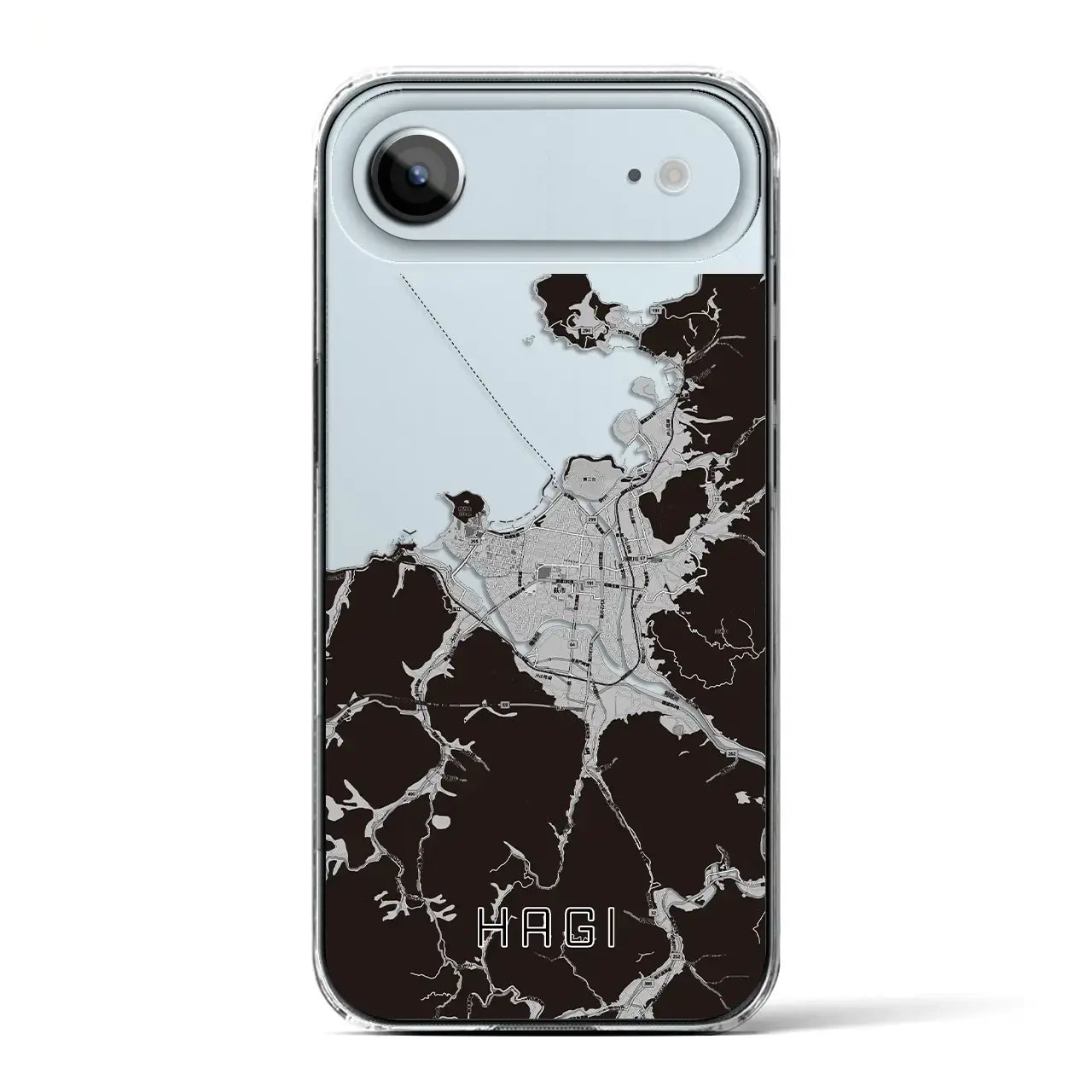 【萩(山口県)】地図柄iPhoneケース(クリアタイプ)