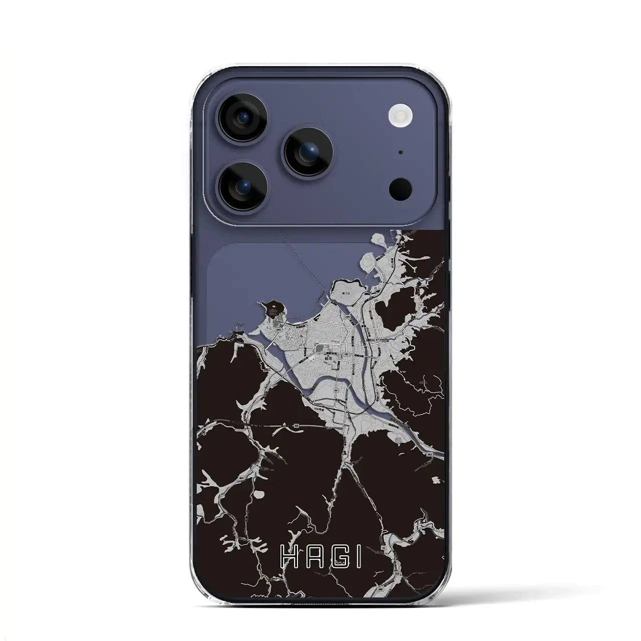 【萩(山口県)】地図柄iPhoneケース(クリアタイプ)