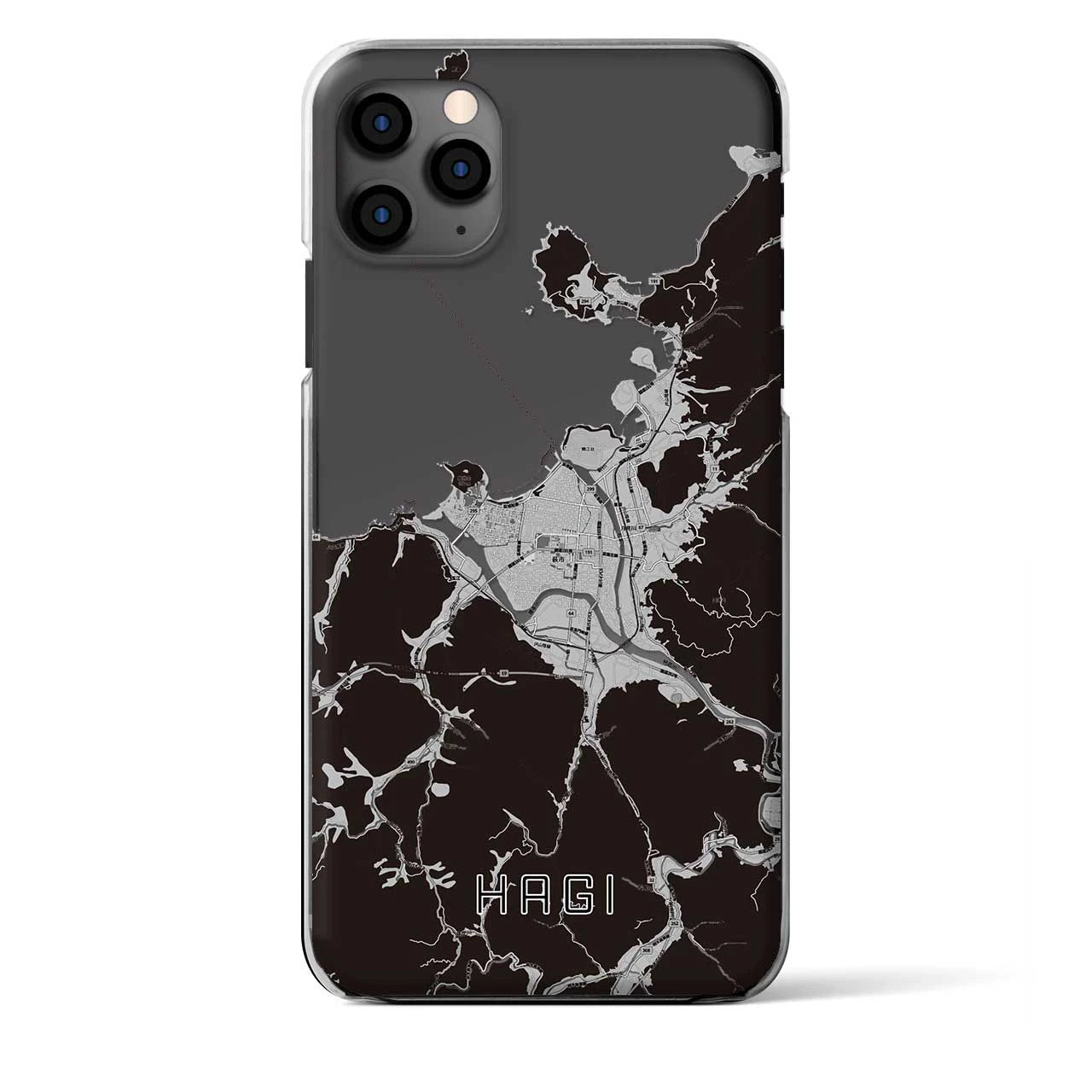 【萩(山口県)】地図柄iPhoneケース(クリアタイプ)