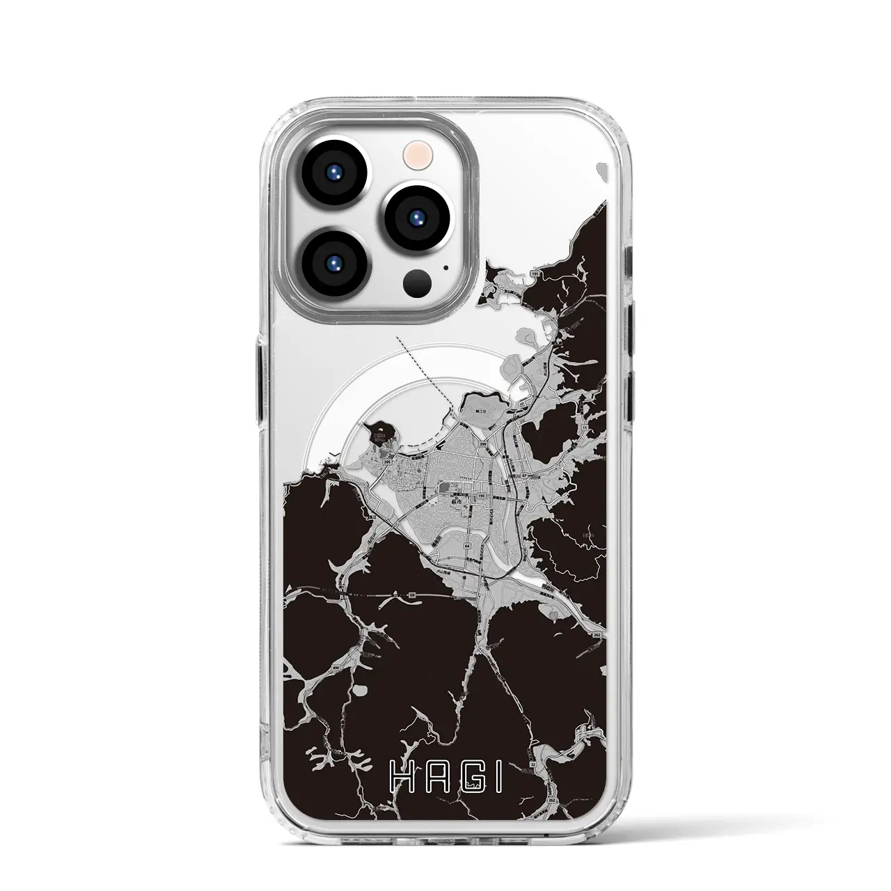 【萩(山口県)】地図柄iPhoneケース(MagSafeタイプ)