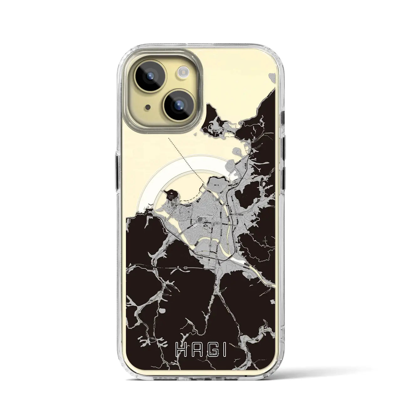 【萩(山口県)】地図柄iPhoneケース(MagSafeタイプ)