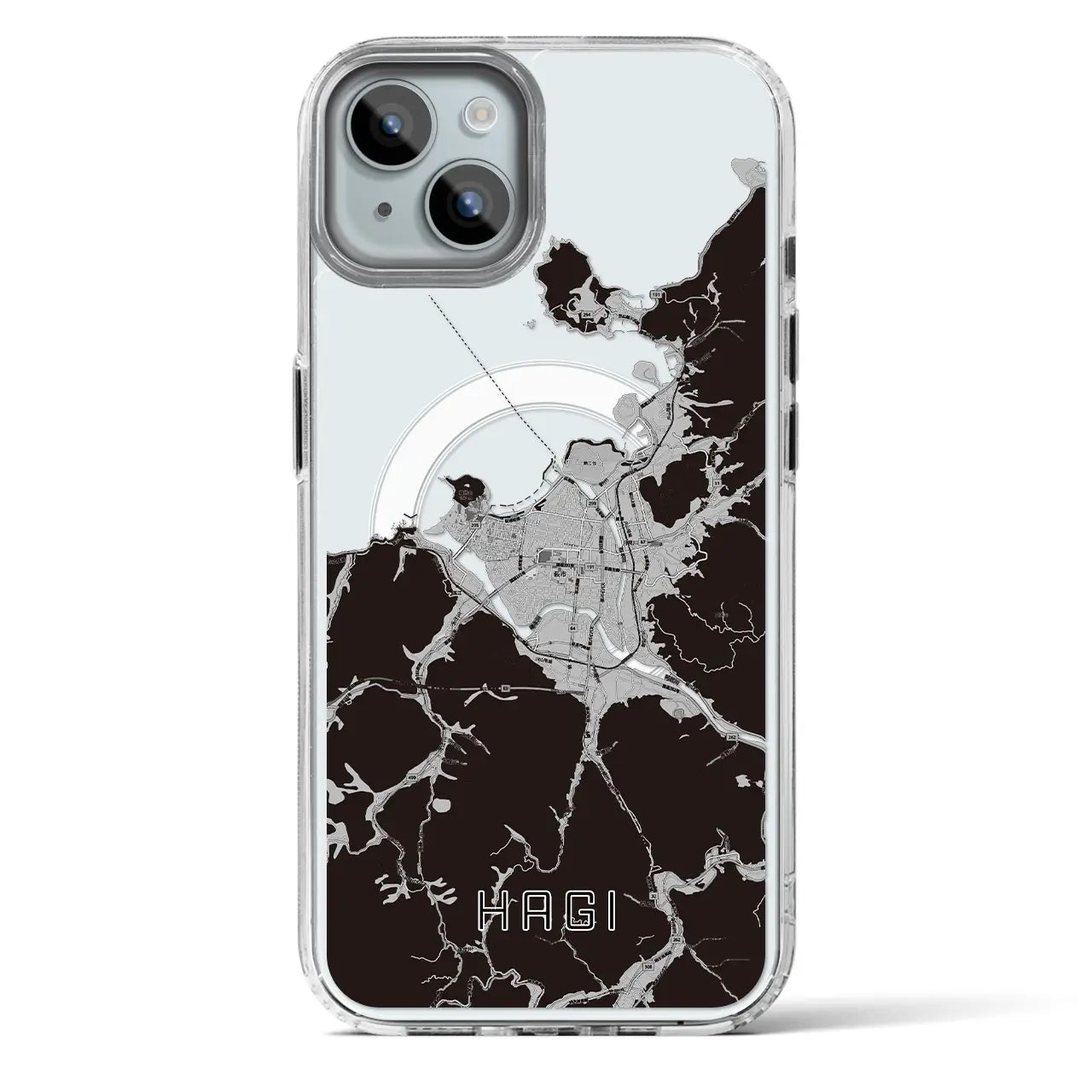 【萩(山口県)】地図柄iPhoneケース(MagSafeタイプ)