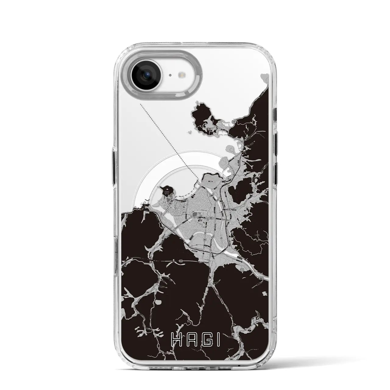 【萩(山口県)】地図柄iPhoneケース(MagSafeタイプ)
