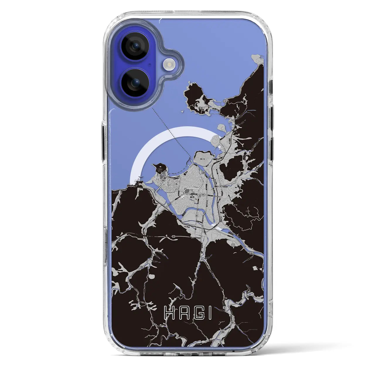 【萩(山口県)】地図柄iPhoneケース(MagSafeタイプ)