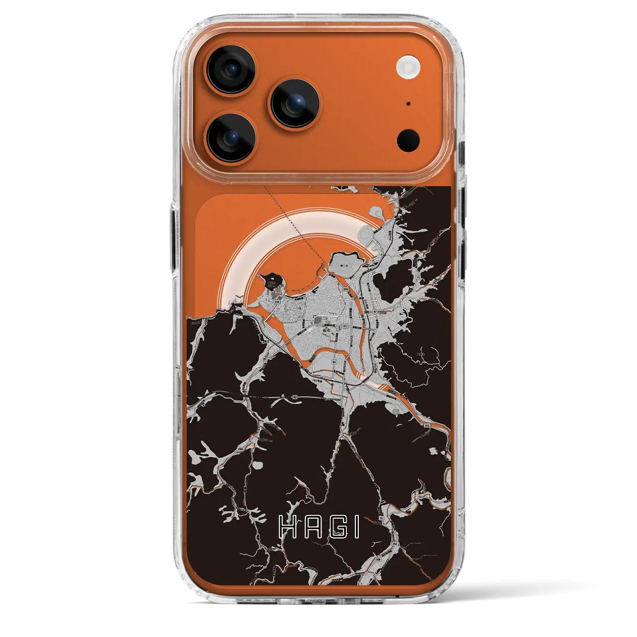 【萩(山口県)】地図柄iPhoneケース(MagSafeタイプ)