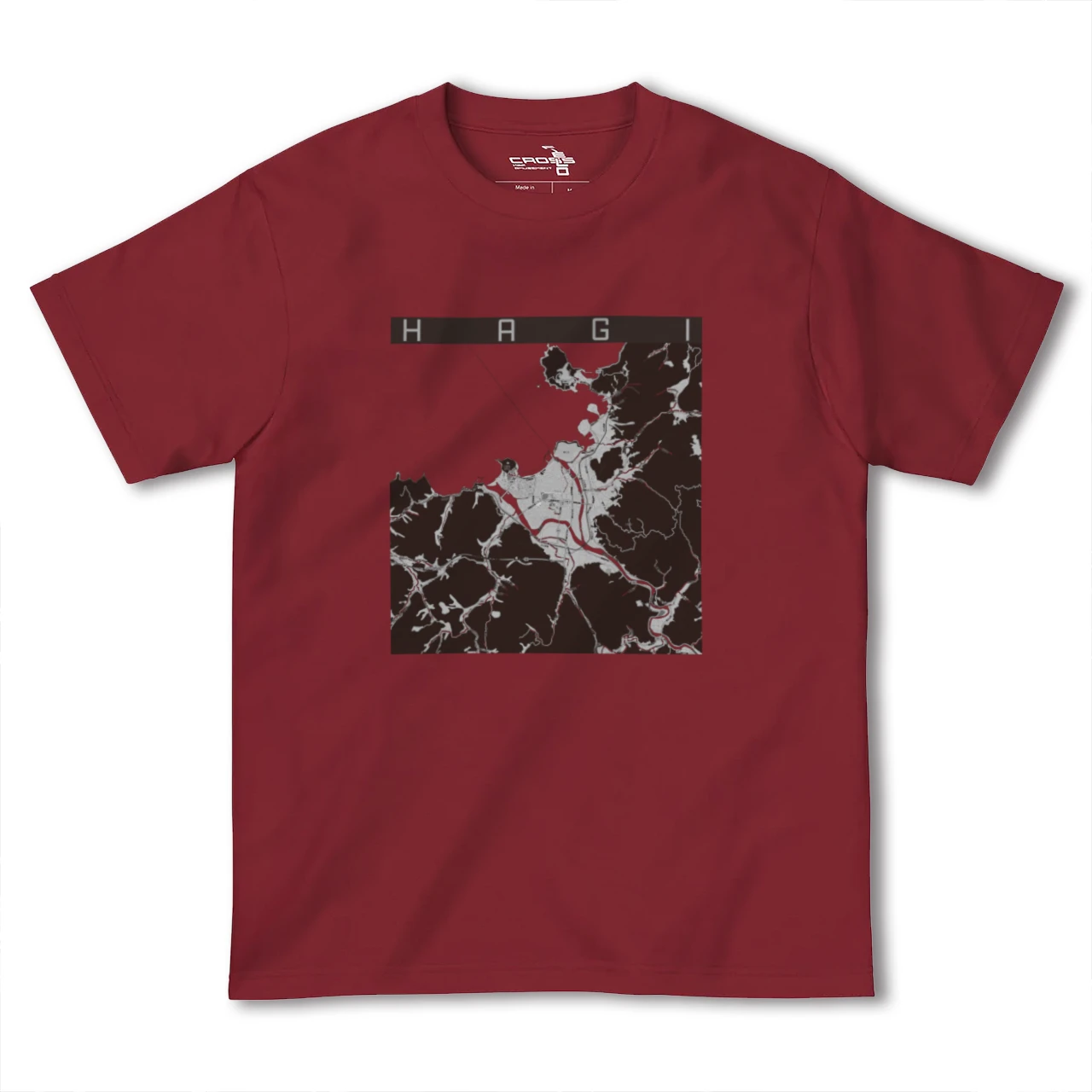 【萩(山口県)】地図柄ヘビーウェイトTシャツ