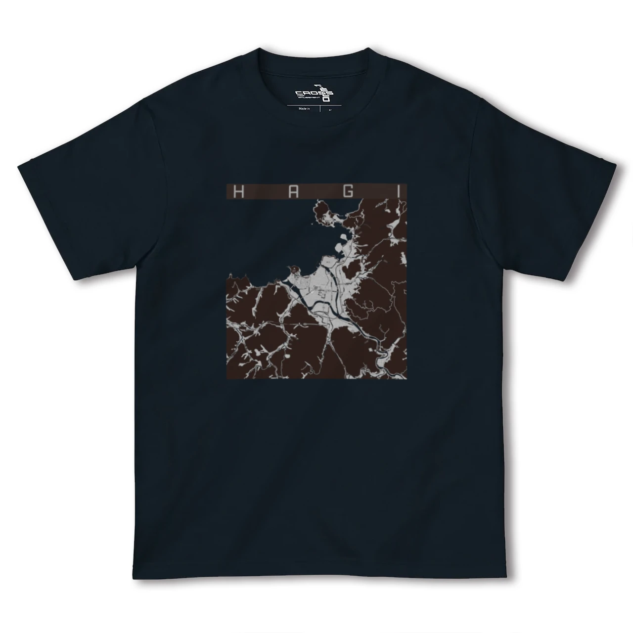 【萩(山口県)】地図柄ヘビーウェイトTシャツ