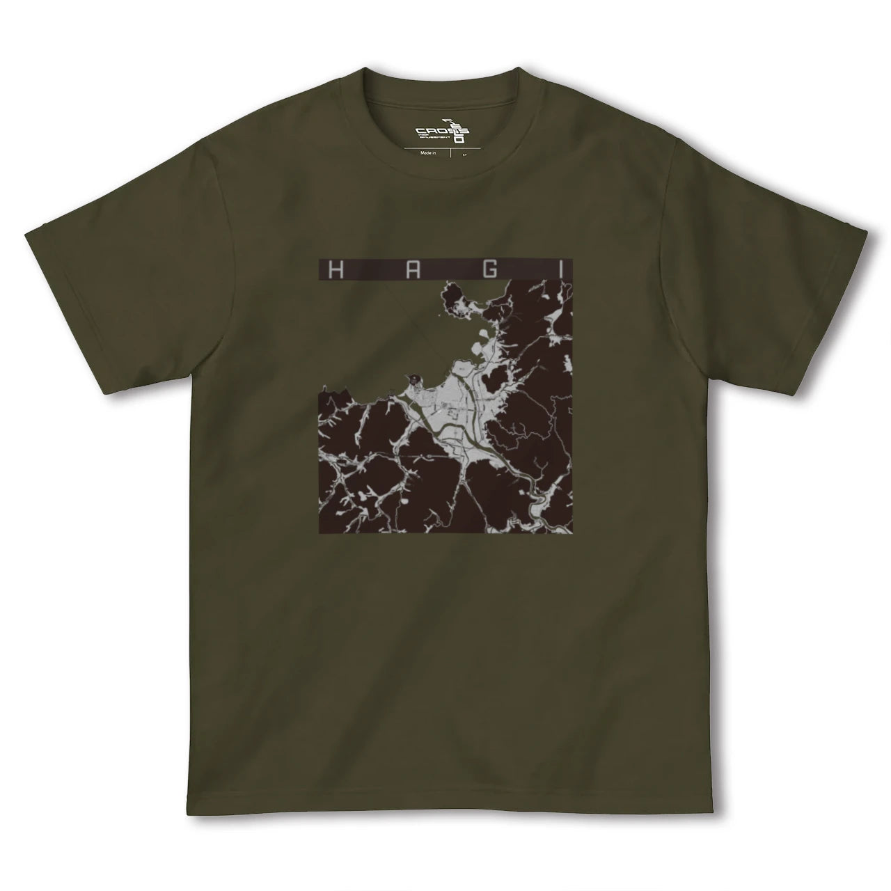 【萩(山口県)】地図柄ヘビーウェイトTシャツ