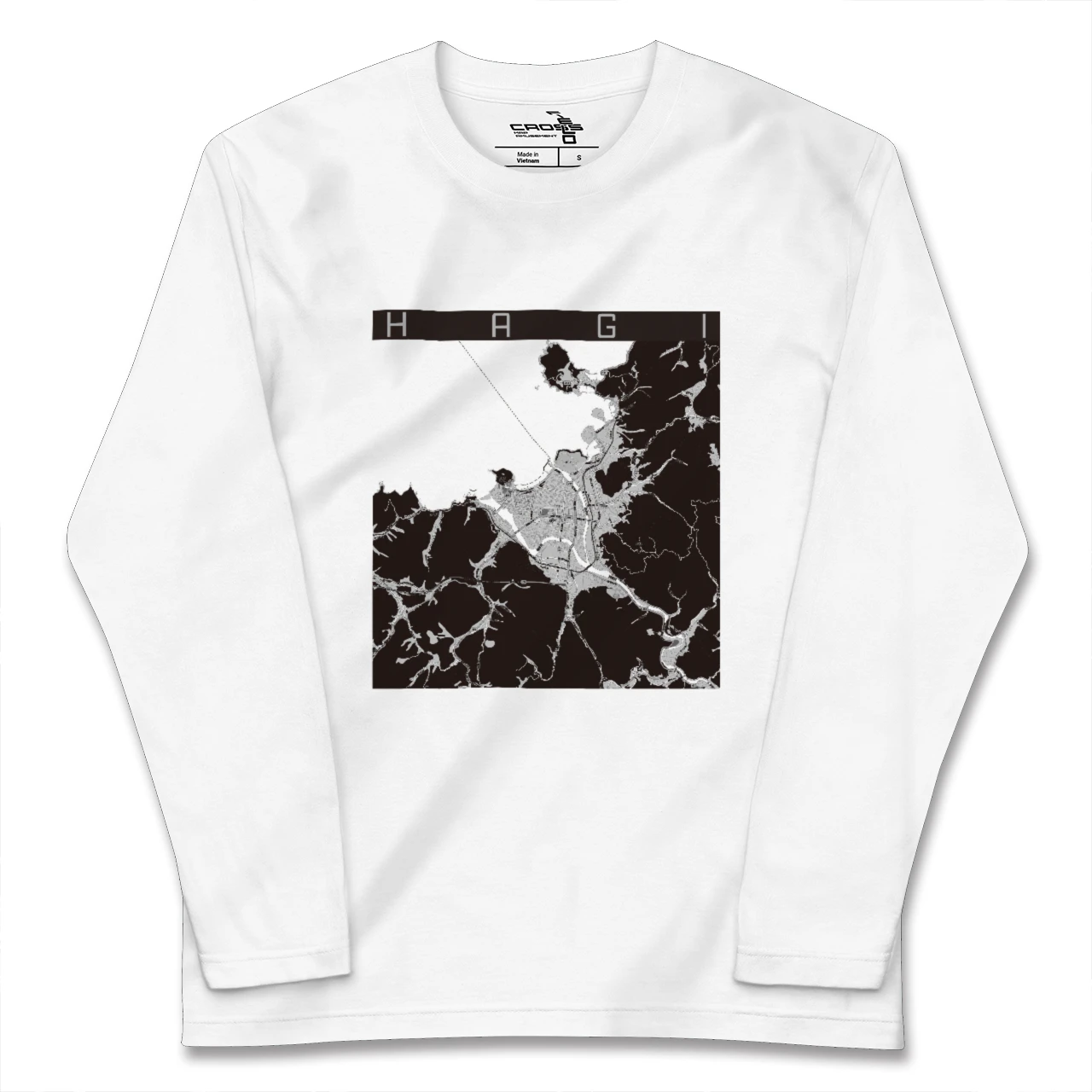 【萩(山口県)】地図柄ロングスリーブTシャツ