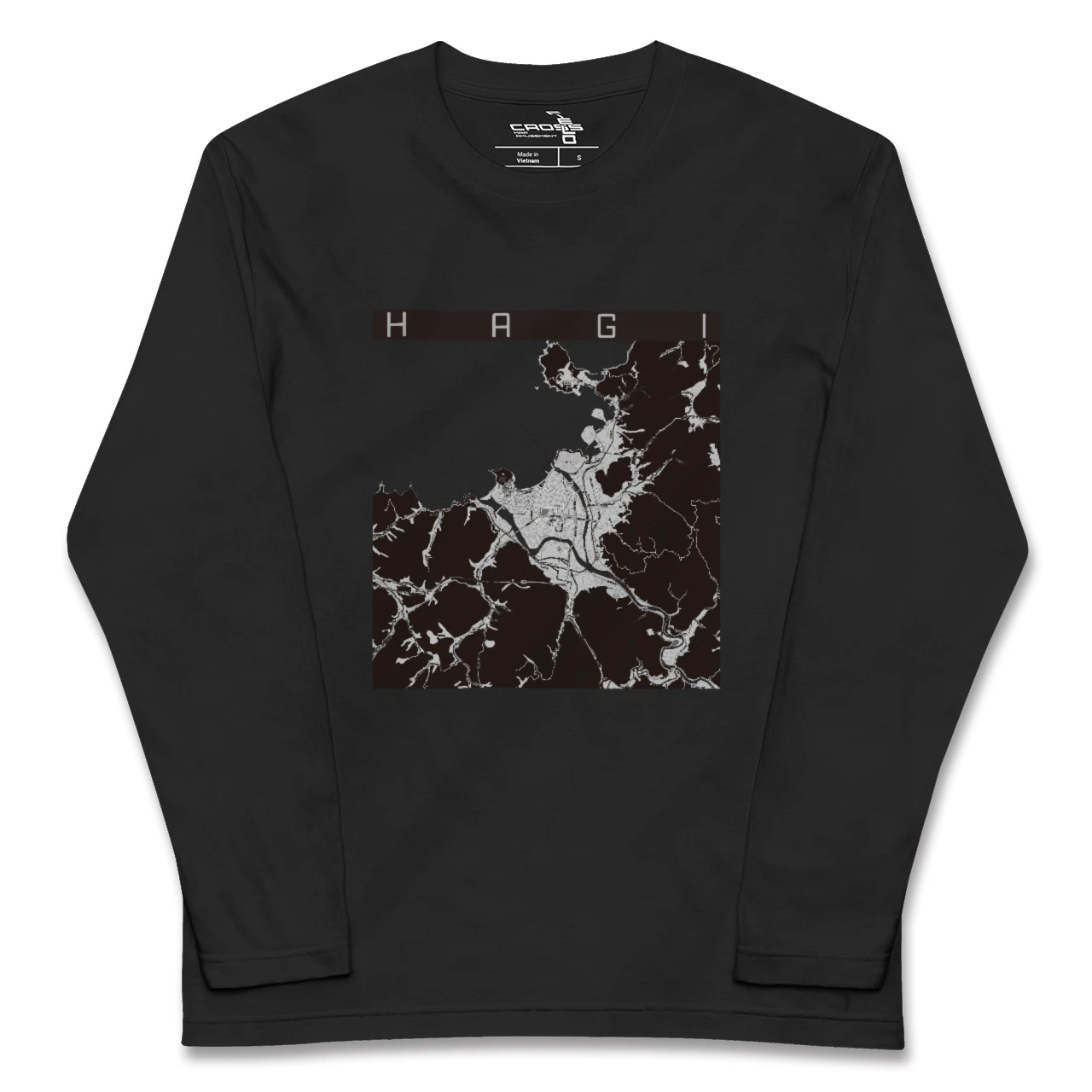 【萩(山口県)】地図柄ロングスリーブTシャツ