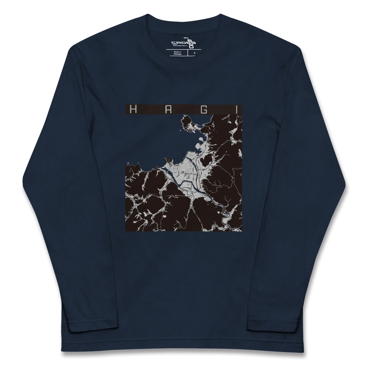 【萩(山口県)】地図柄ロングスリーブTシャツ