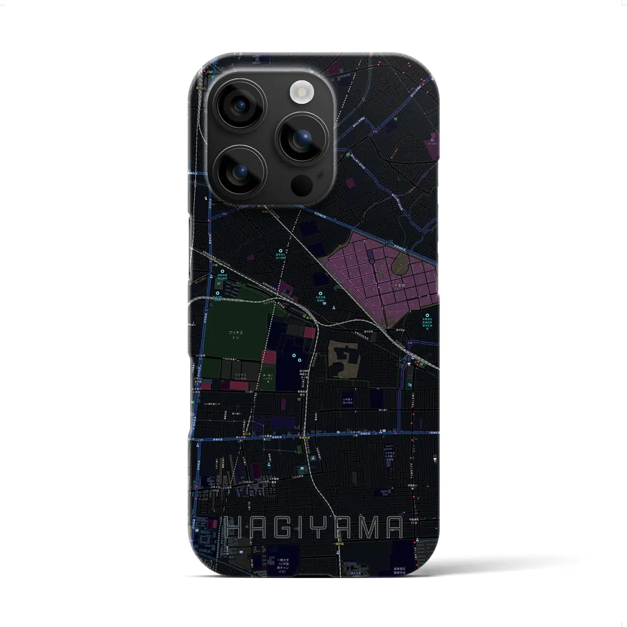 【萩山(東京都)】地図柄iPhoneケース(バックカバータイプ)