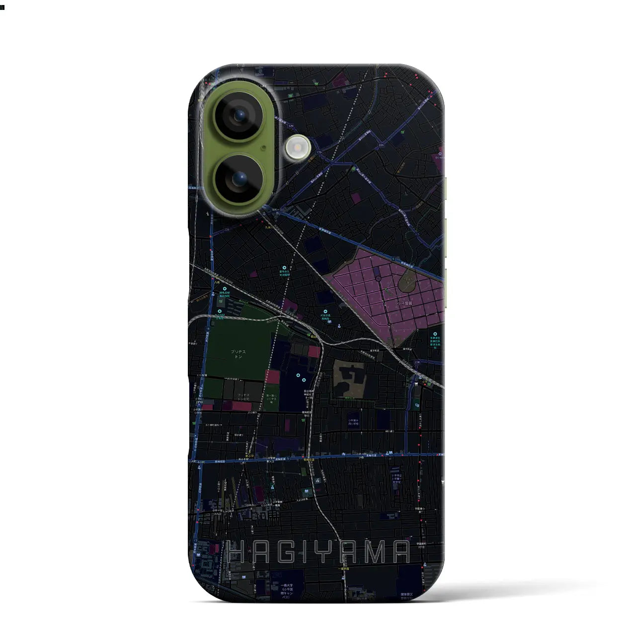 【萩山(東京都)】地図柄iPhoneケース(バックカバータイプ)