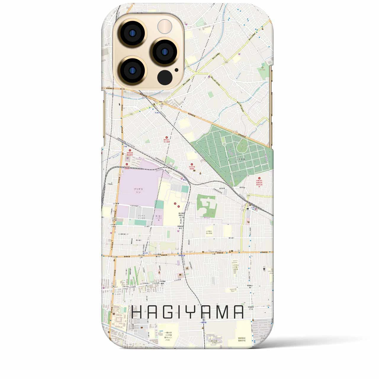 【萩山(東京都)】地図柄iPhoneケース(バックカバータイプ)