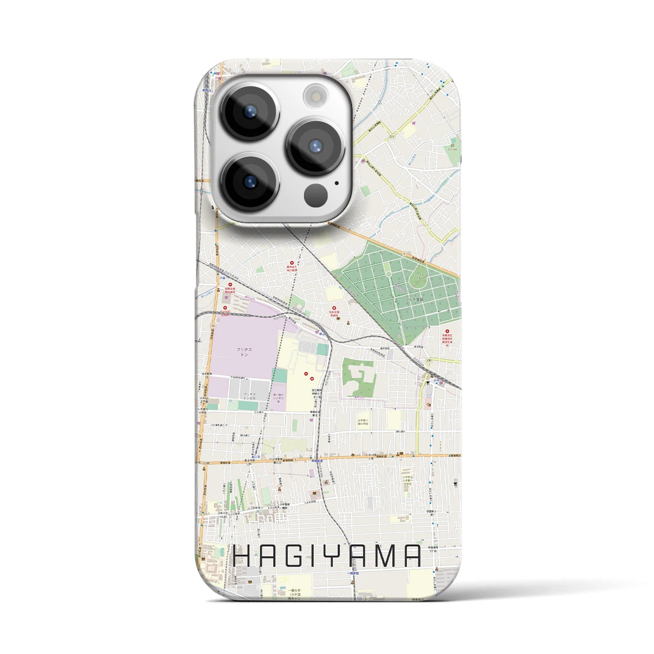 【萩山(東京都)】地図柄iPhoneケース(バックカバータイプ)