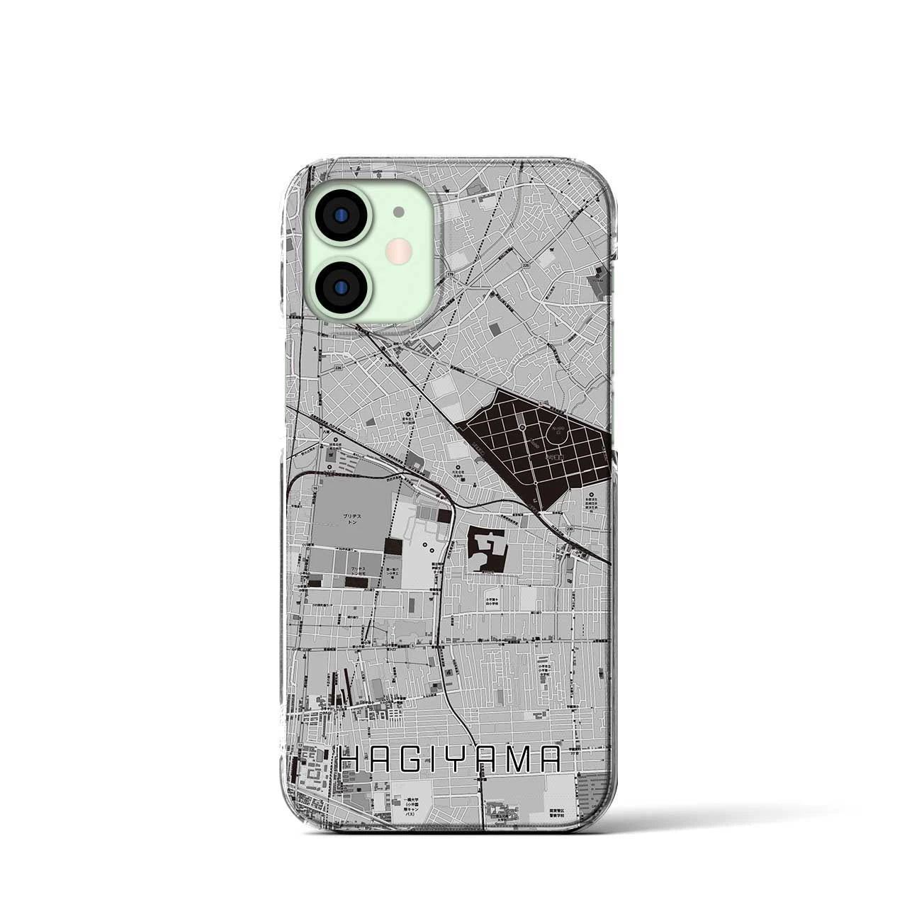 【萩山(東京都)】地図柄iPhoneケース(クリアタイプ)