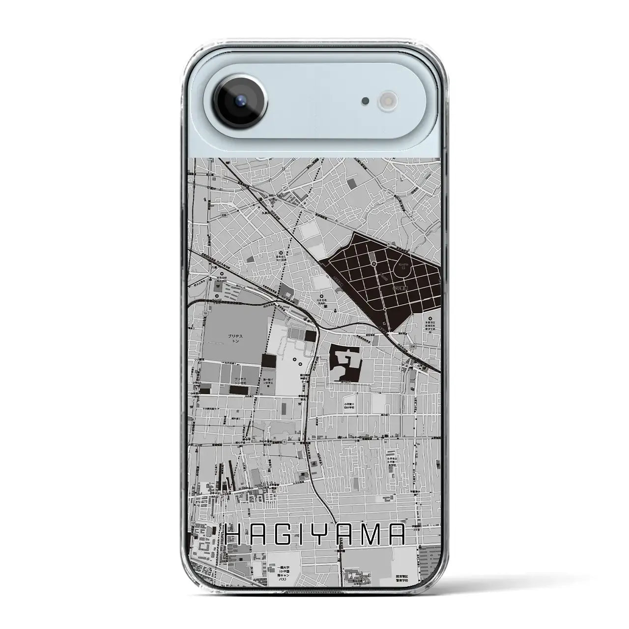 【萩山(東京都)】地図柄iPhoneケース(クリアタイプ)