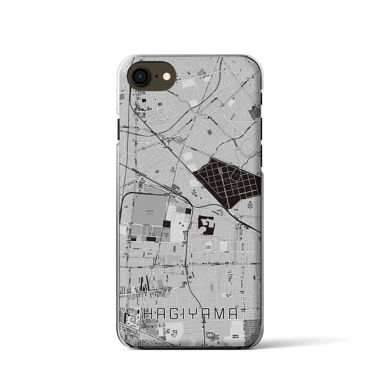 【萩山(東京都)】地図柄iPhoneケース(クリアタイプ)