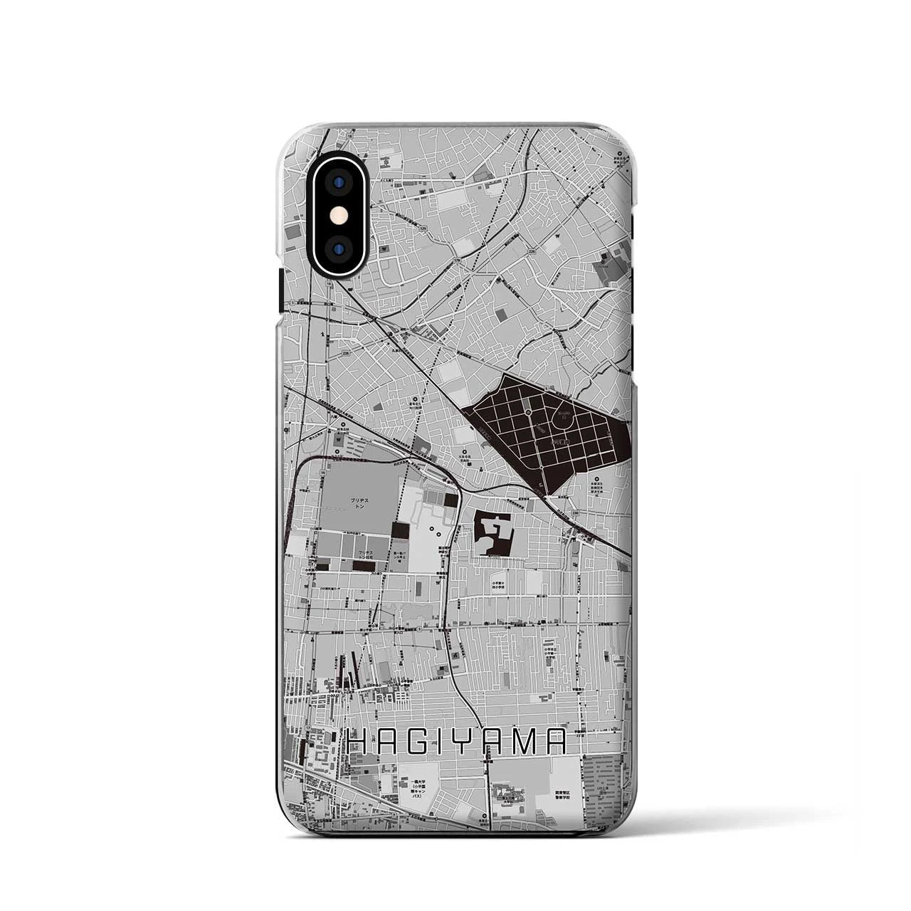 【萩山(東京都)】地図柄iPhoneケース(クリアタイプ)
