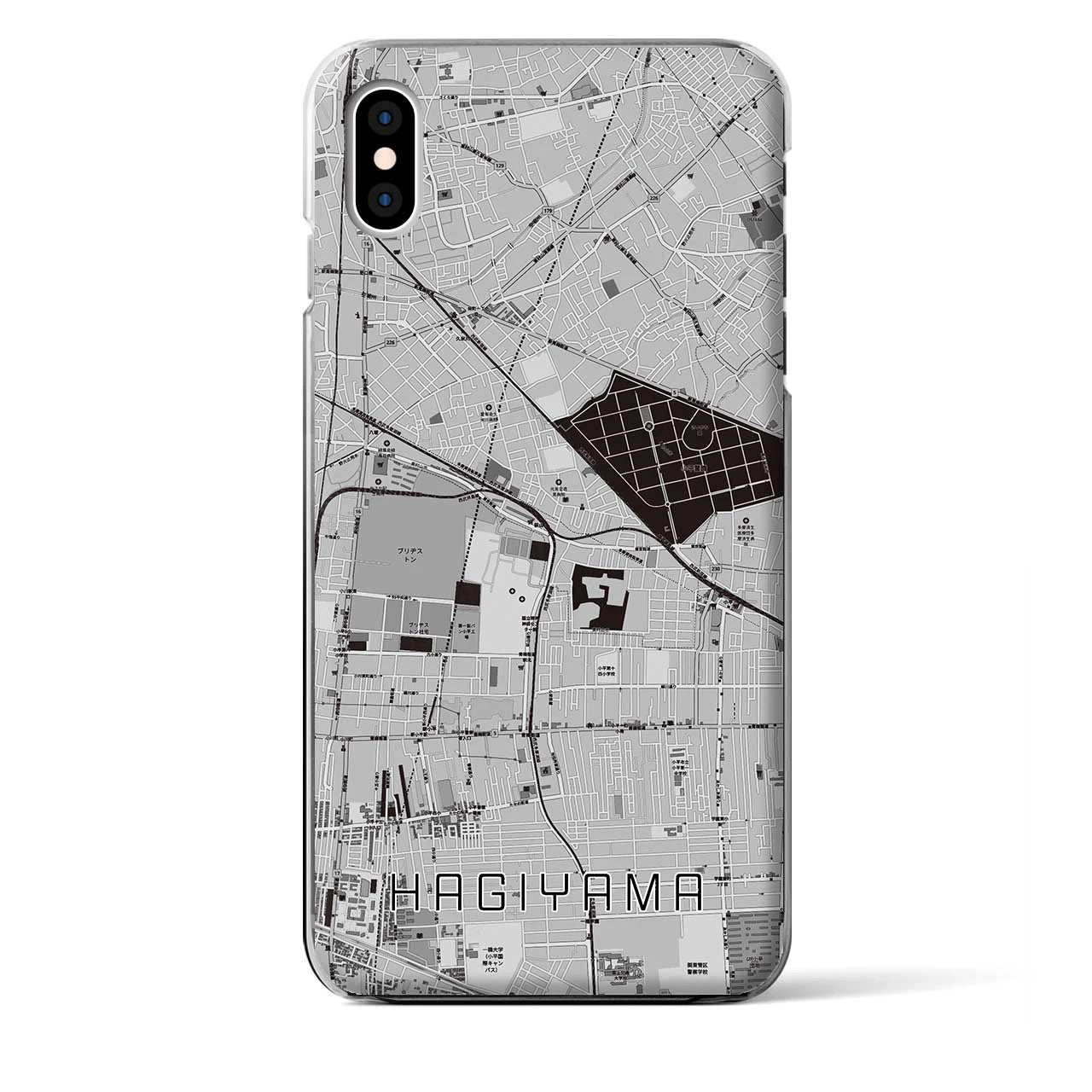 【萩山(東京都)】地図柄iPhoneケース(クリアタイプ)