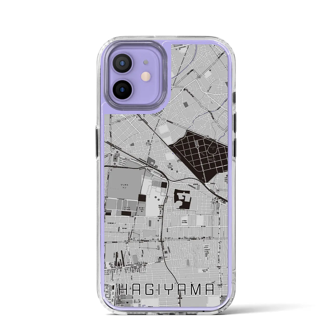 【萩山(東京都)】地図柄iPhoneケース(MagSafeタイプ)