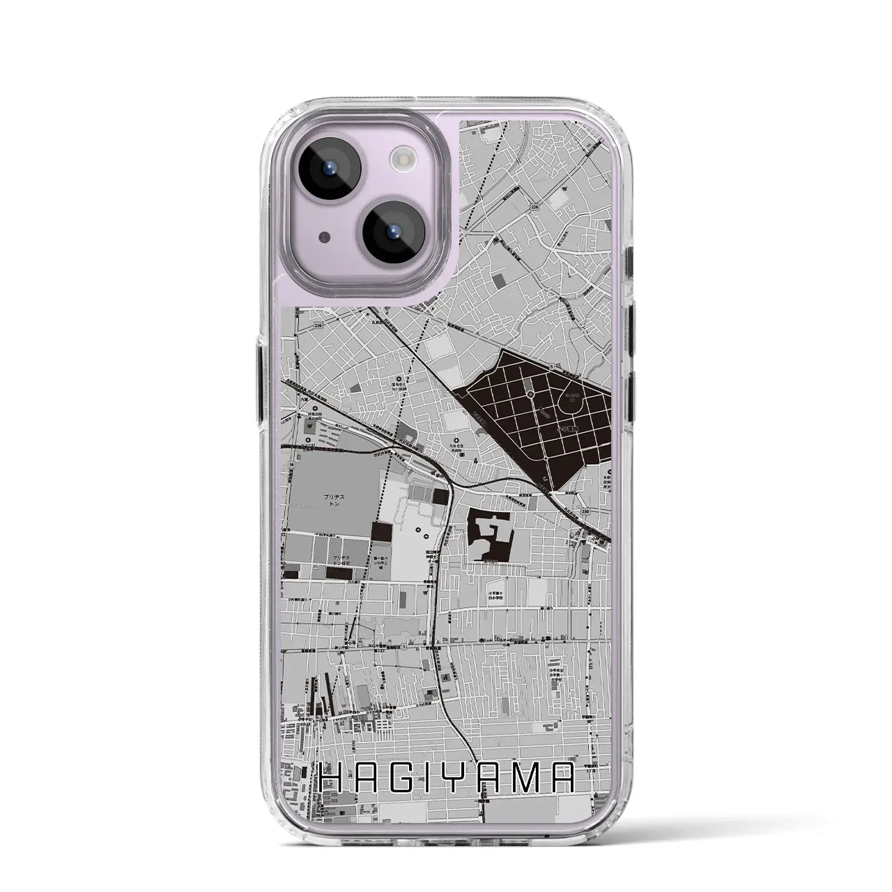 【萩山(東京都)】地図柄iPhoneケース(MagSafeタイプ)
