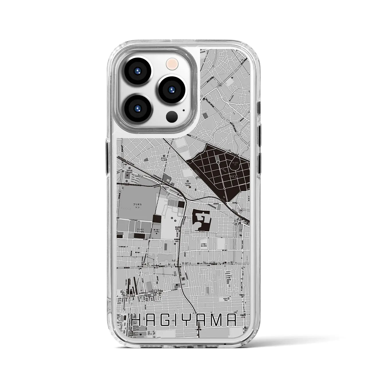 【萩山(東京都)】地図柄iPhoneケース(MagSafeタイプ)