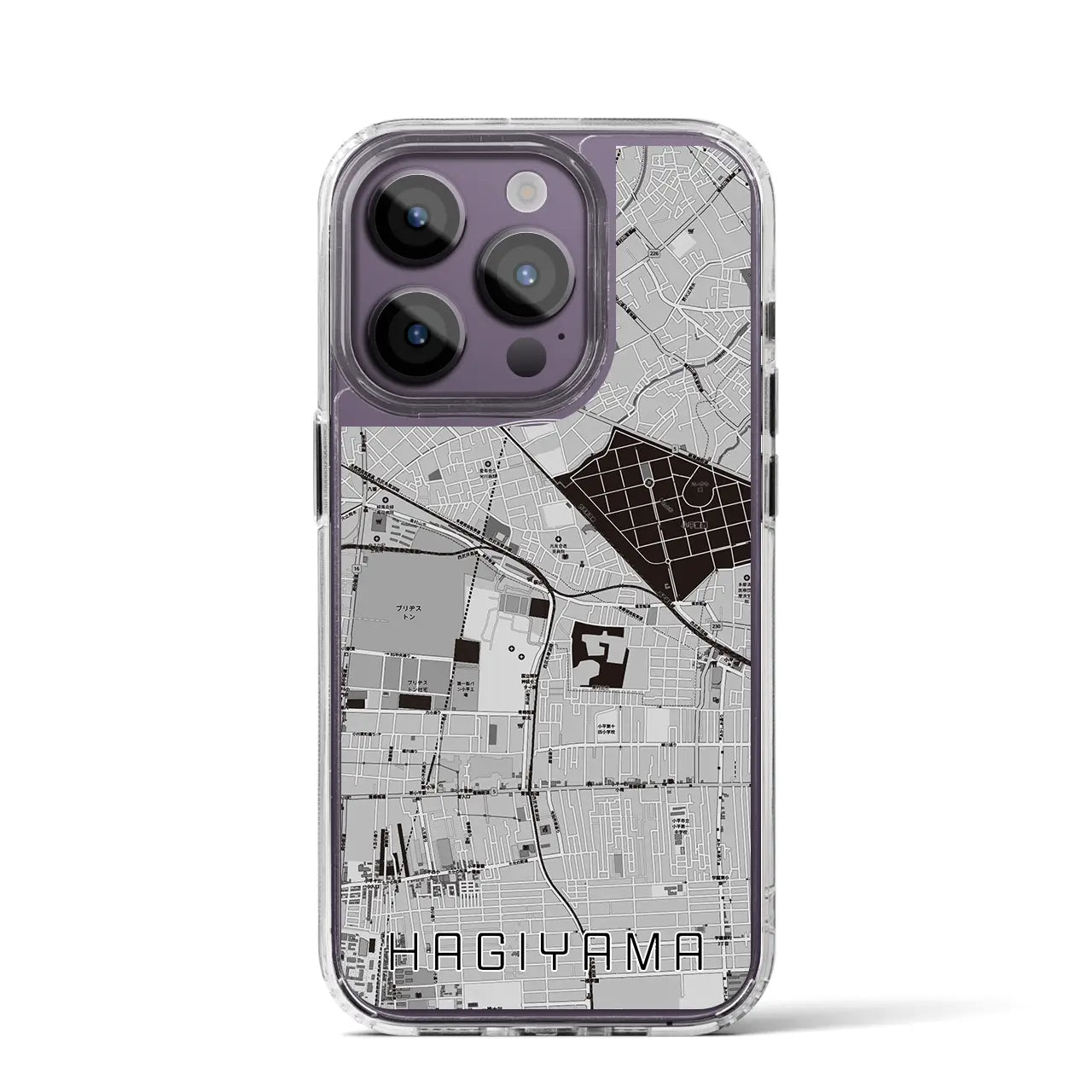 【萩山(東京都)】地図柄iPhoneケース(MagSafeタイプ)