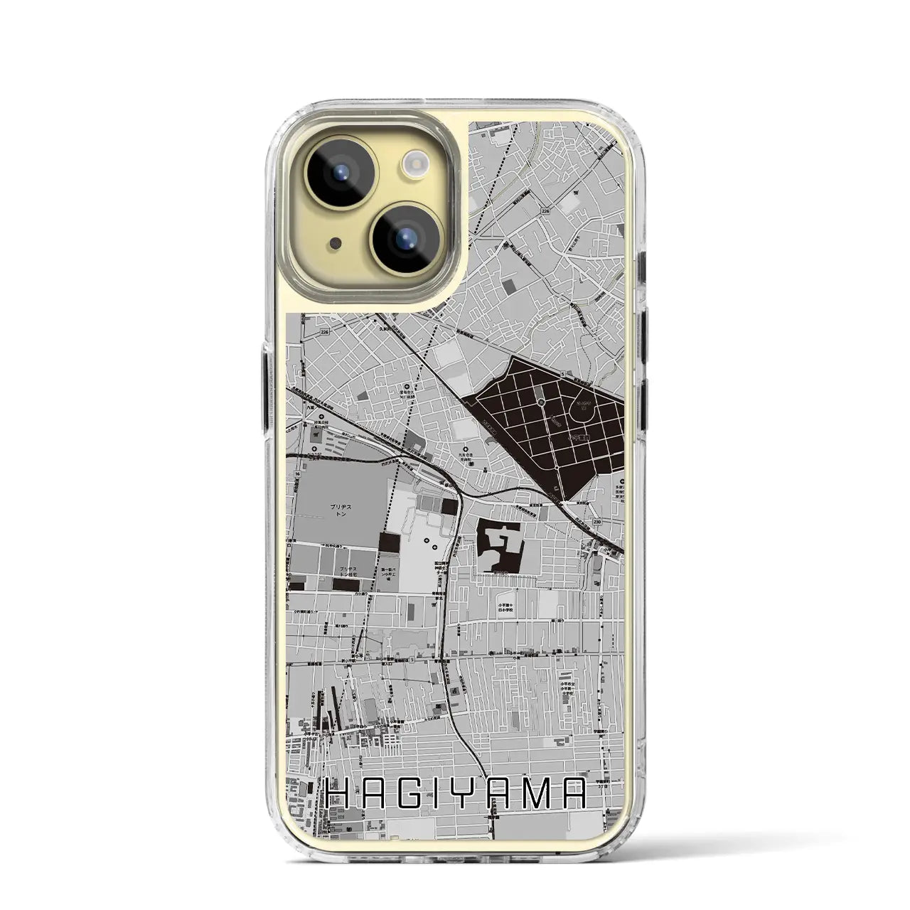【萩山(東京都)】地図柄iPhoneケース(MagSafeタイプ)