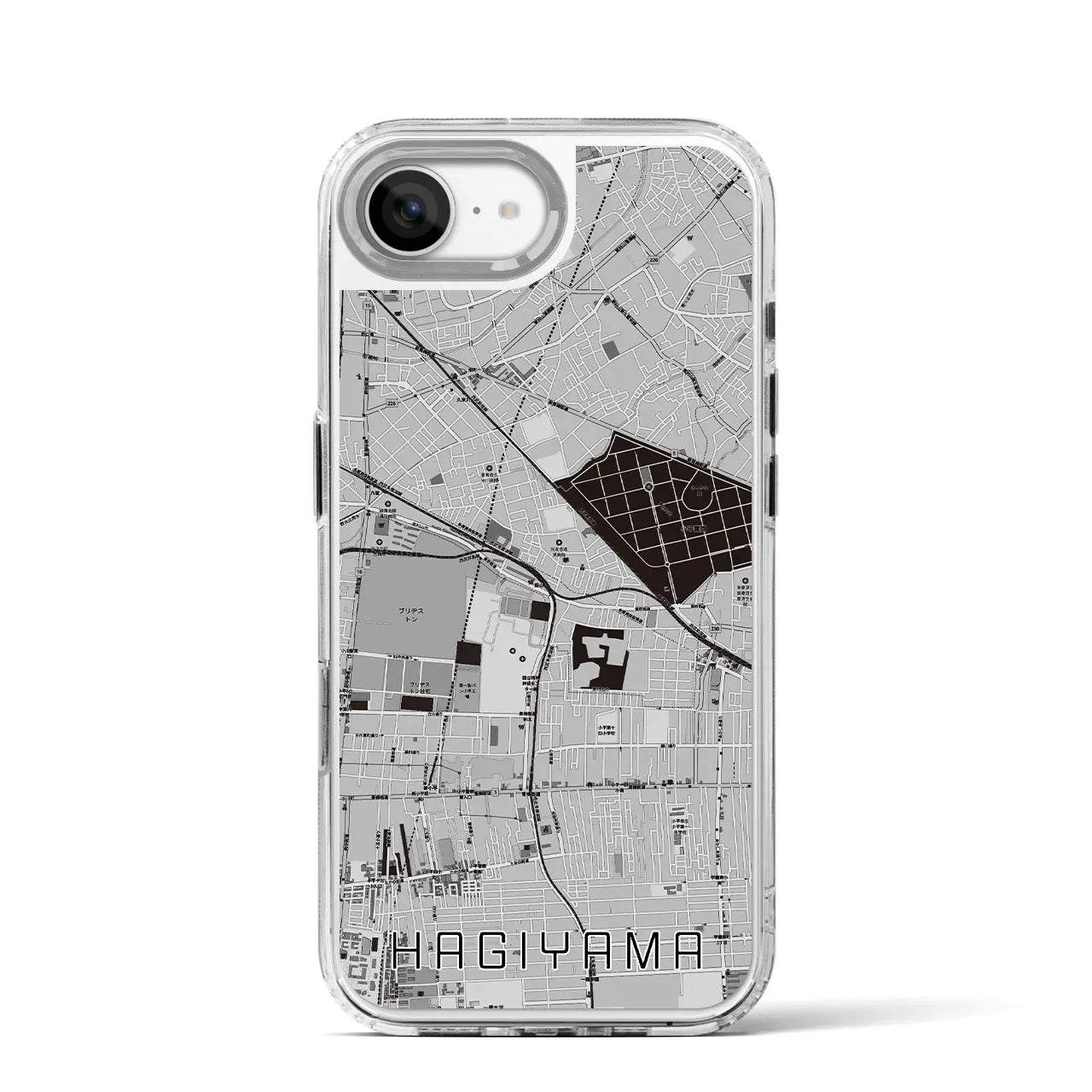 【萩山(東京都)】地図柄iPhoneケース(MagSafeタイプ)