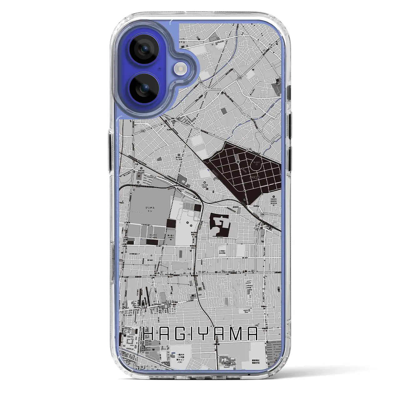 【萩山(東京都)】地図柄iPhoneケース(MagSafeタイプ)