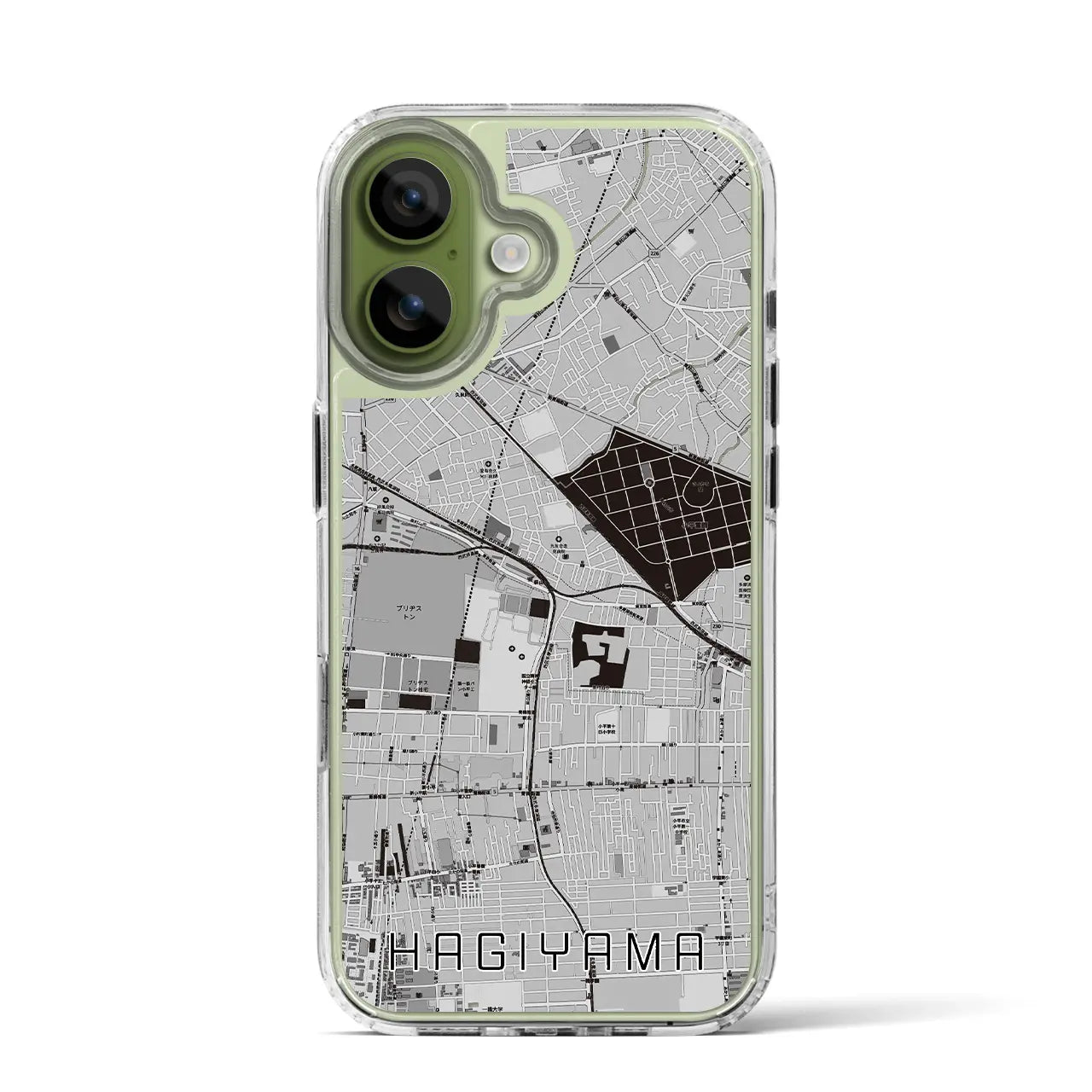 【萩山(東京都)】地図柄iPhoneケース(MagSafeタイプ)