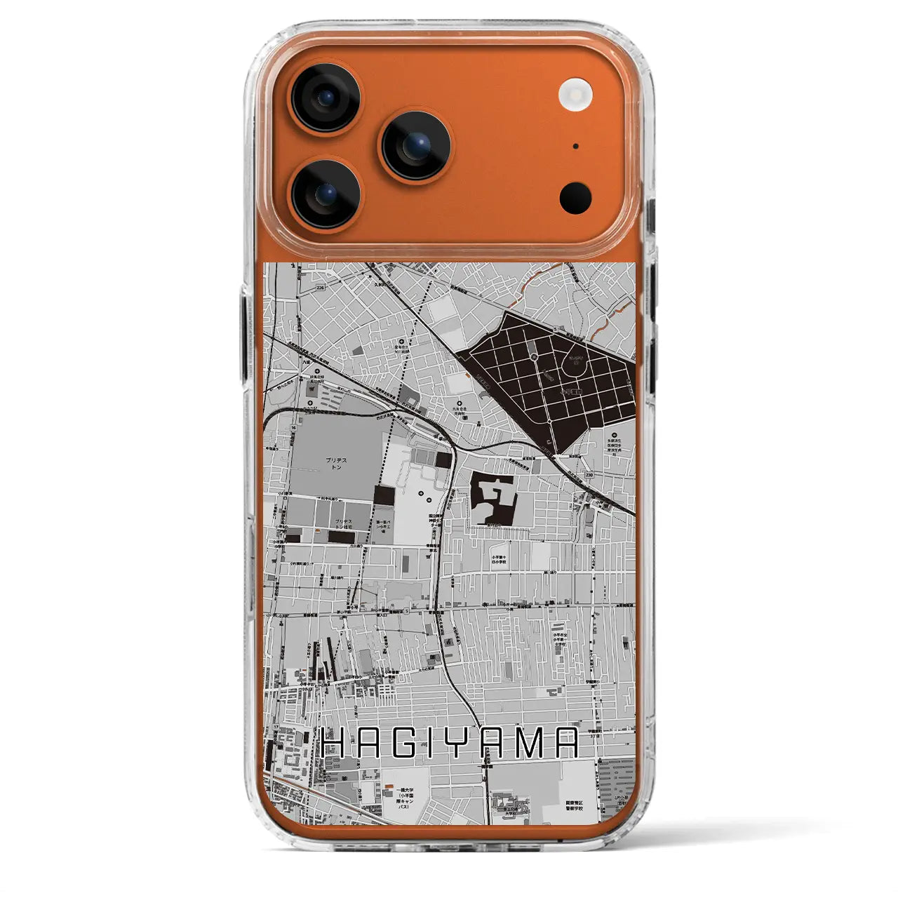 【萩山(東京都)】地図柄iPhoneケース(MagSafeタイプ)