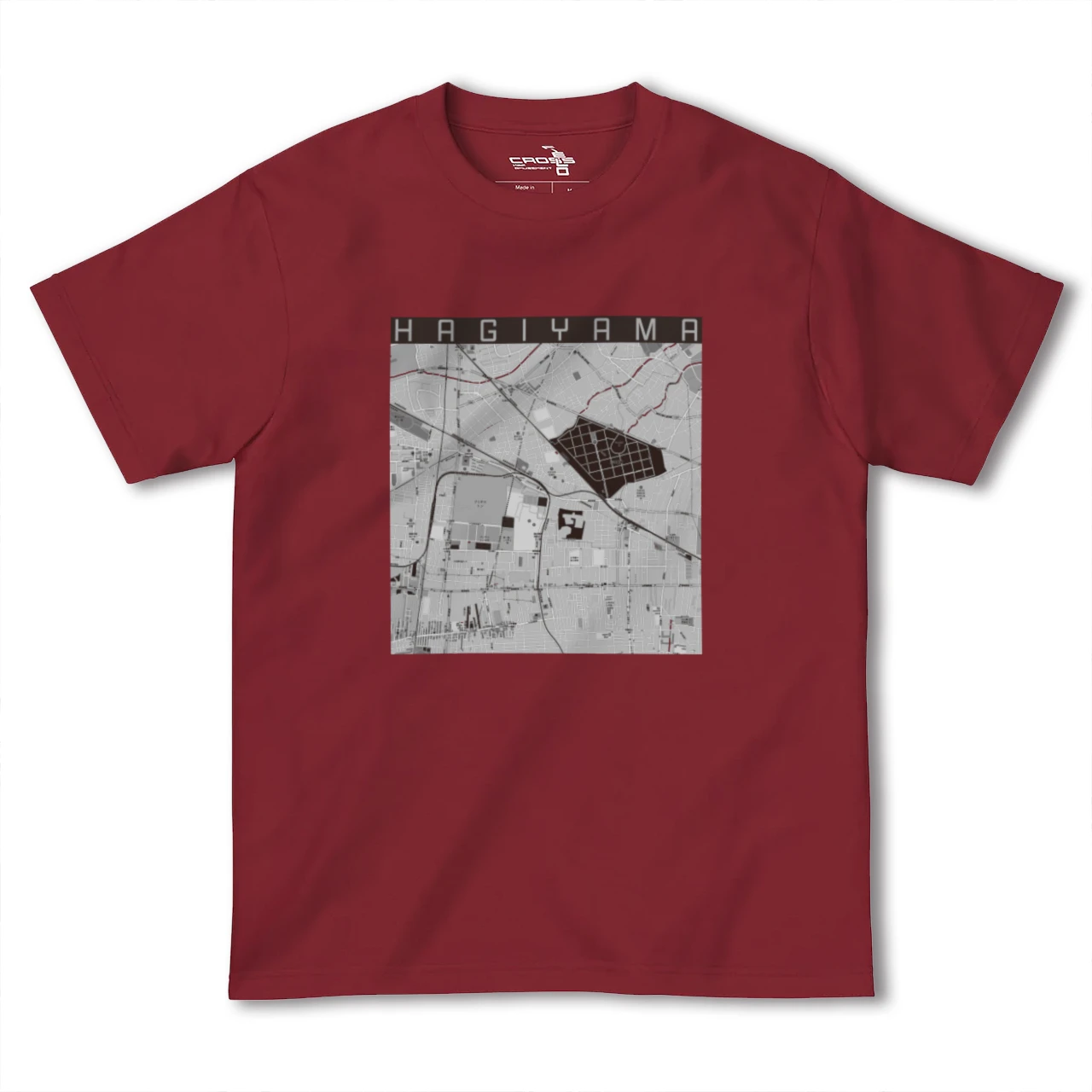 【萩山(東京都)】地図柄ヘビーウェイトTシャツ