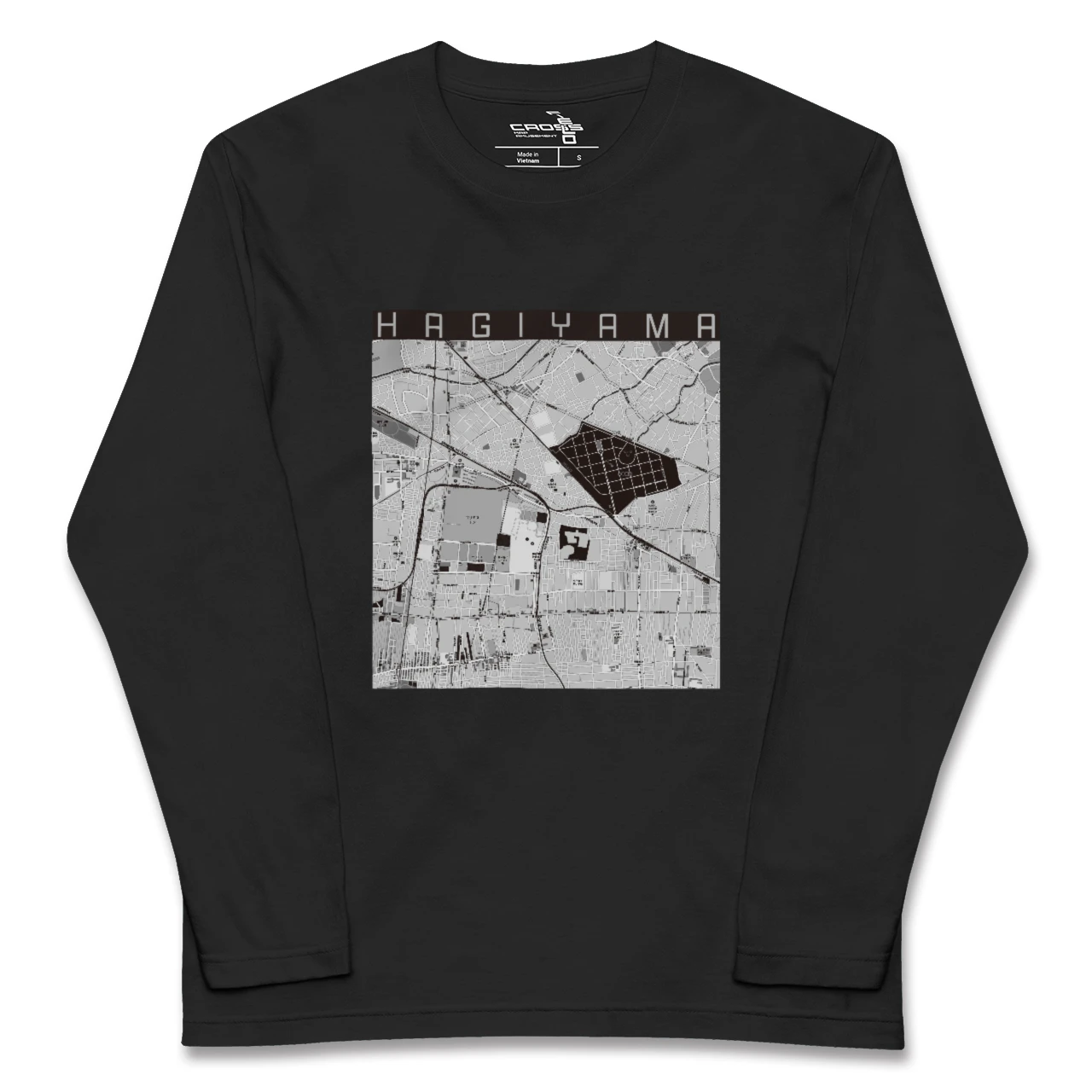 【萩山(東京都)】地図柄ロングスリーブTシャツ