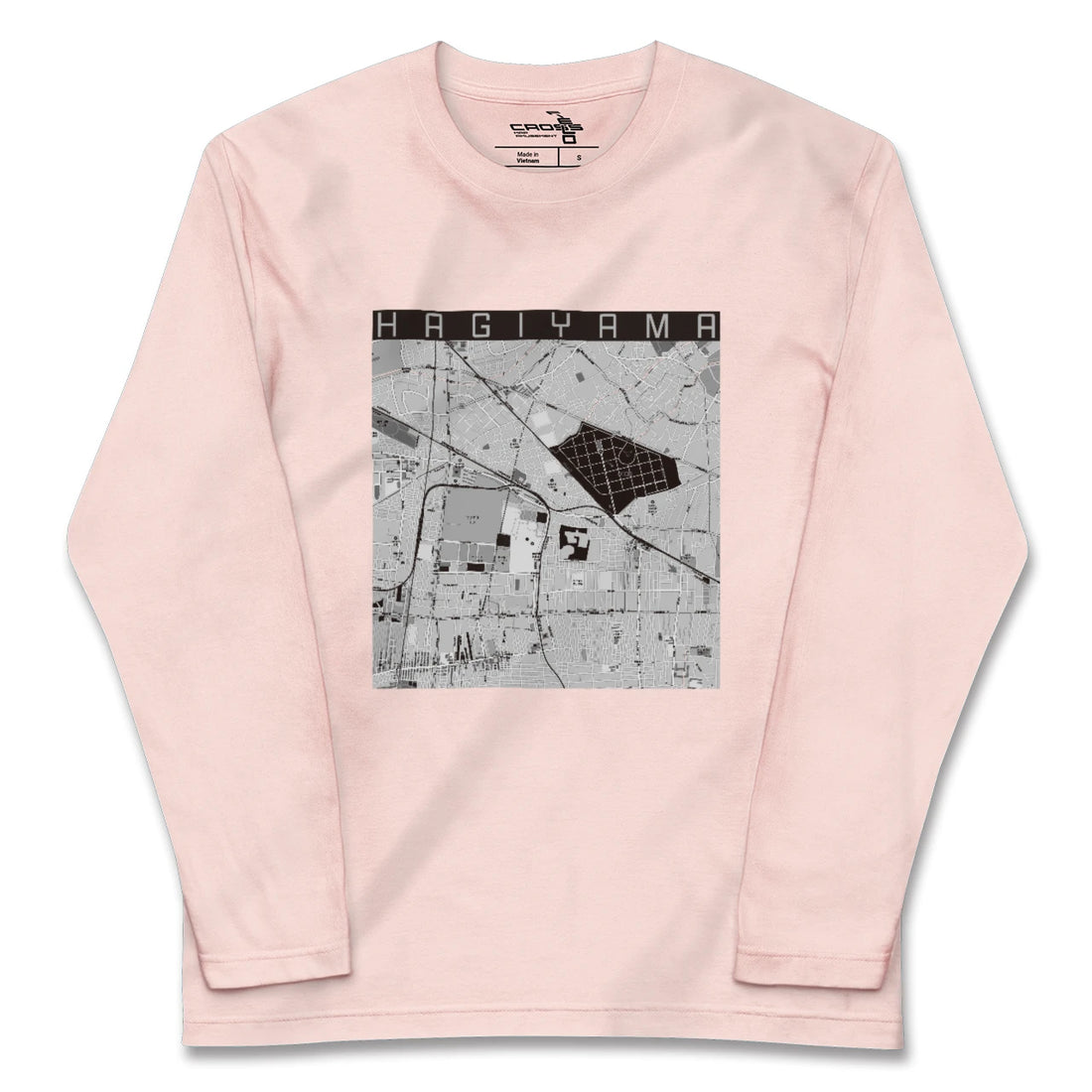 【萩山(東京都)】地図柄ロングスリーブTシャツ