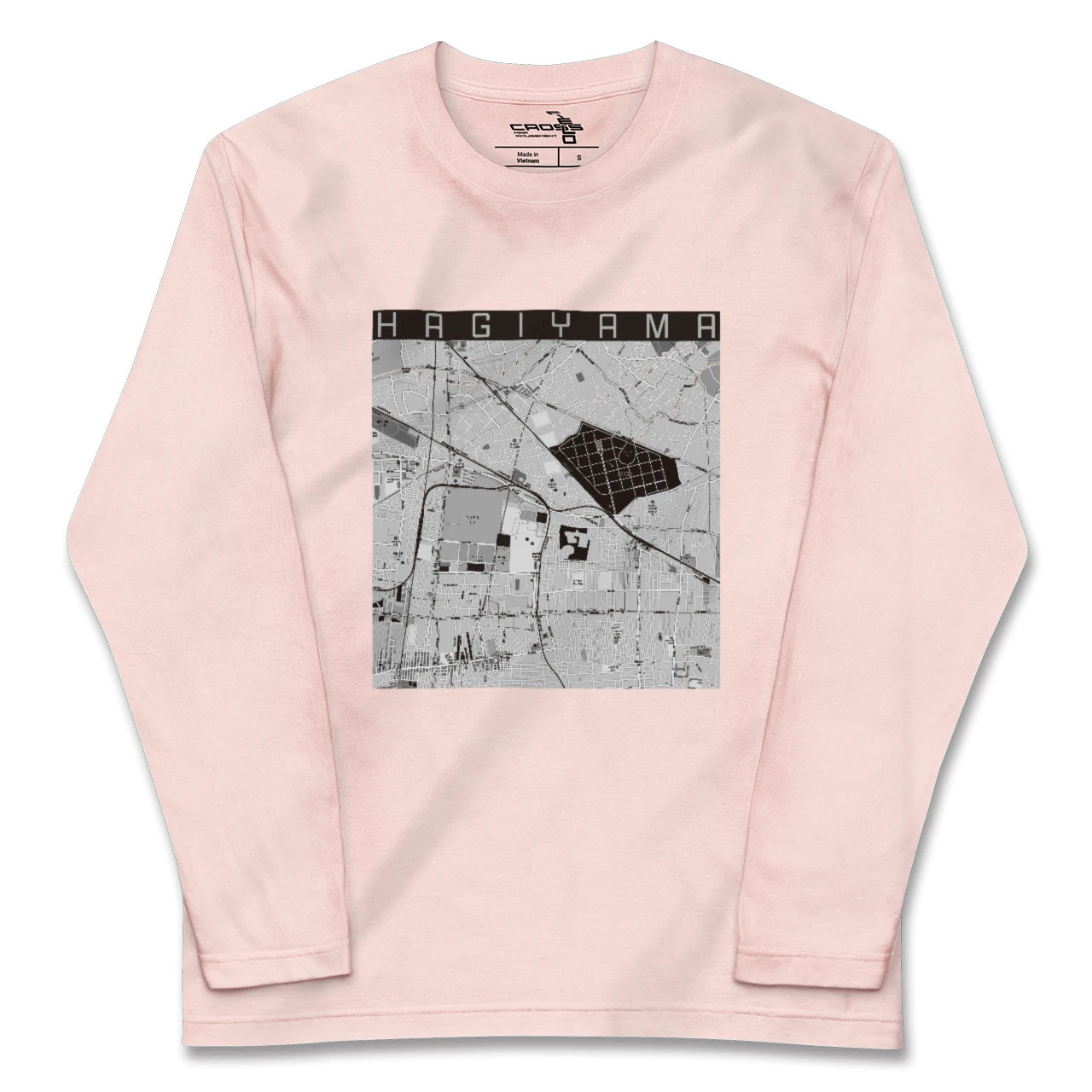 【萩山(東京都)】地図柄ロングスリーブTシャツ